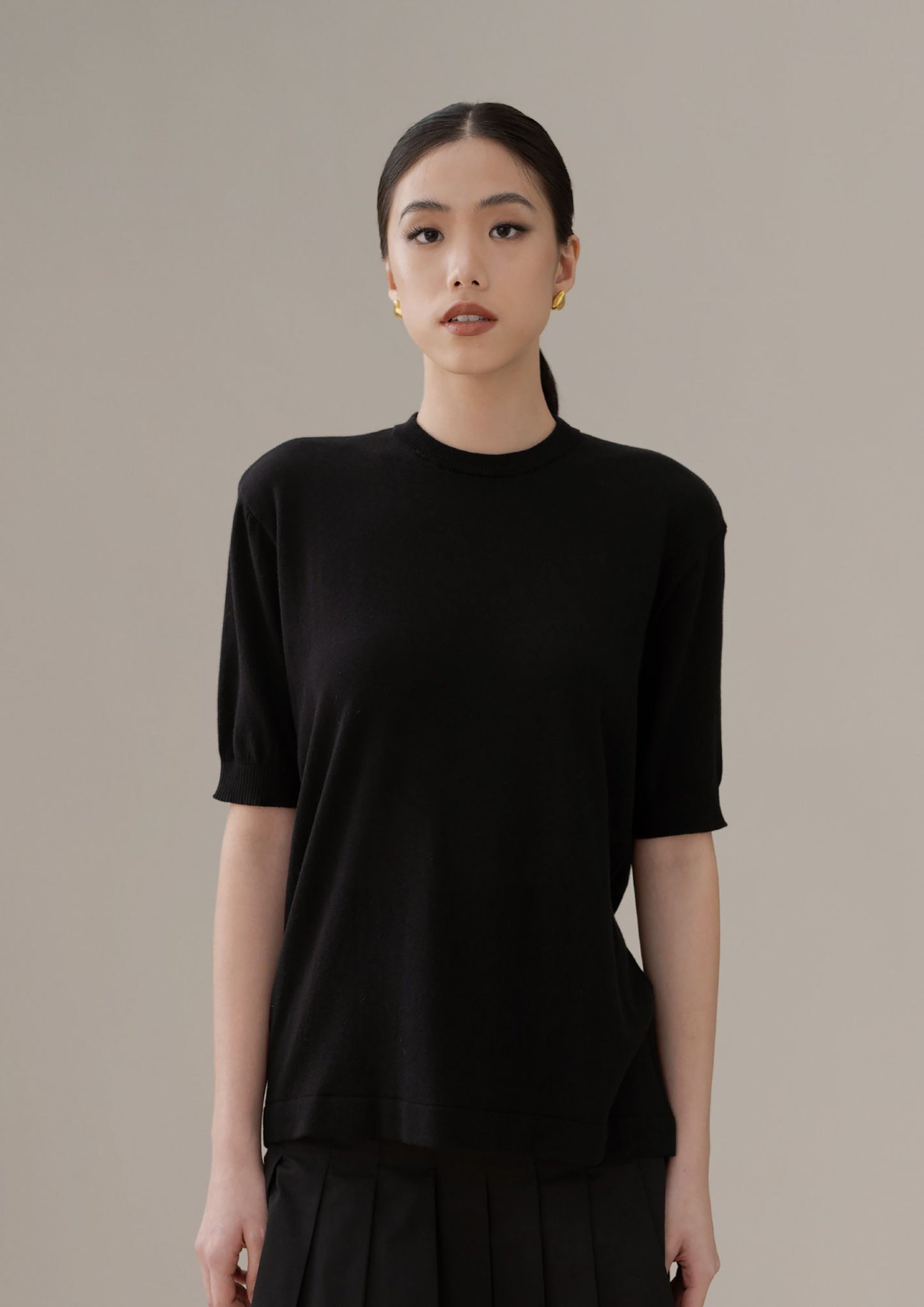 THC Knit Tee In Midnight Noir