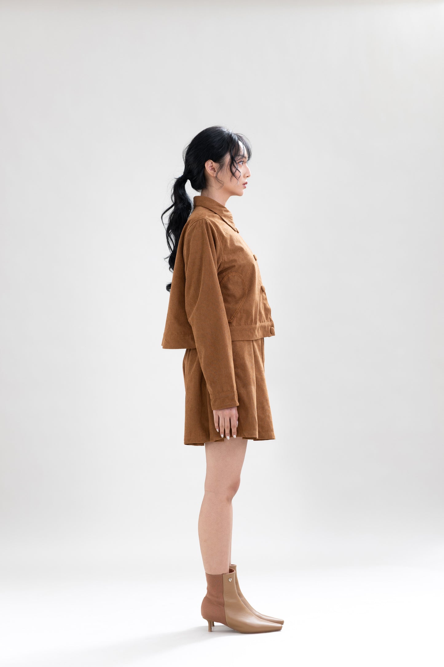 HT Heart Stitch Jacket in Coffee