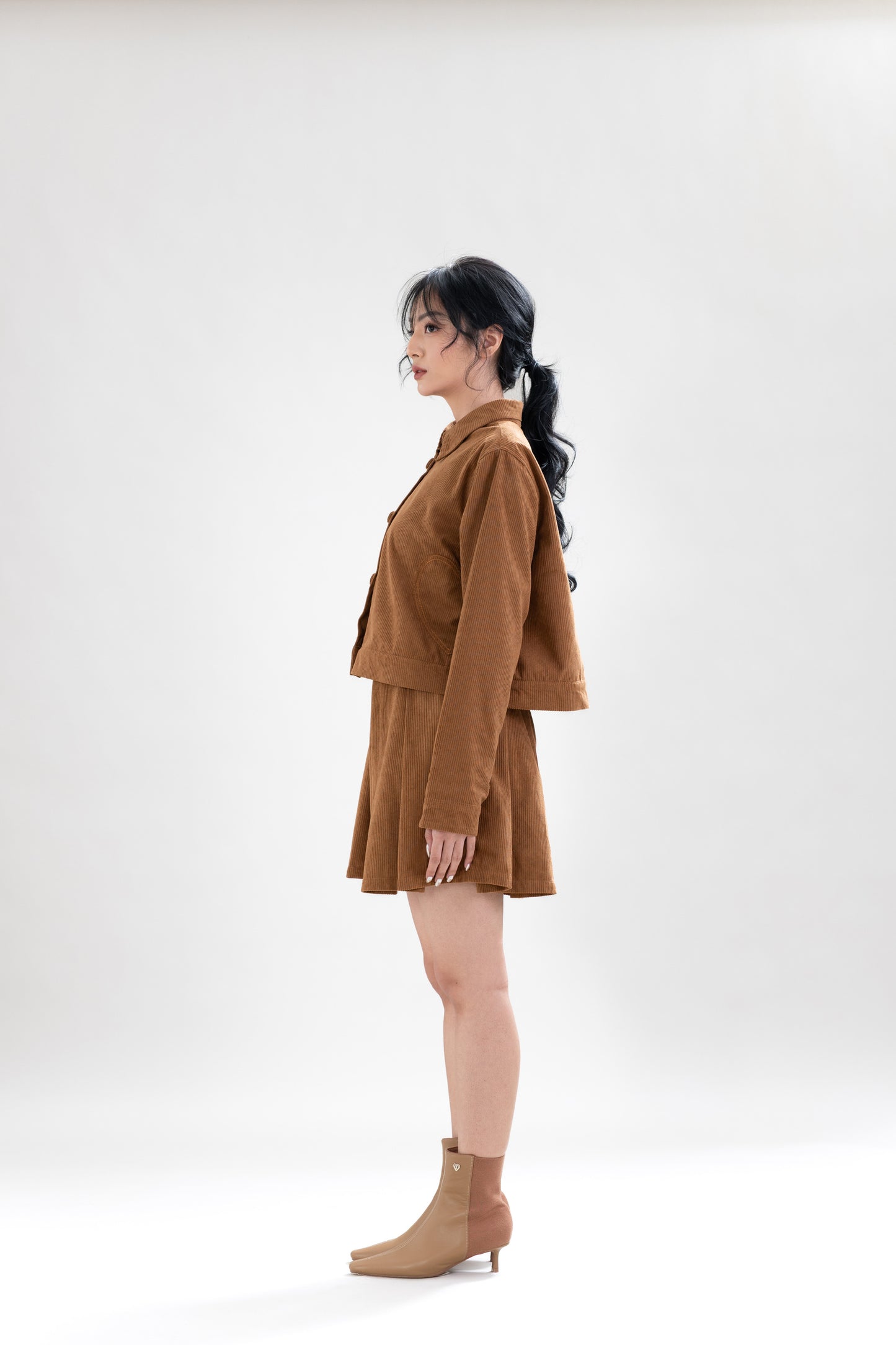 HT Heart Stitch Jacket in Coffee