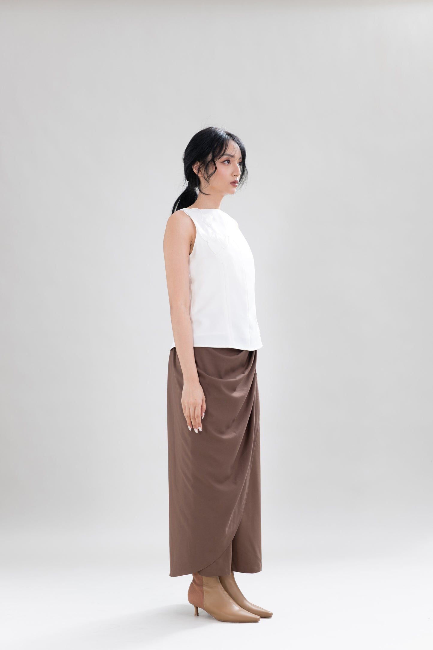 PO HT Hearts Sleeveless Top in Buttermilk