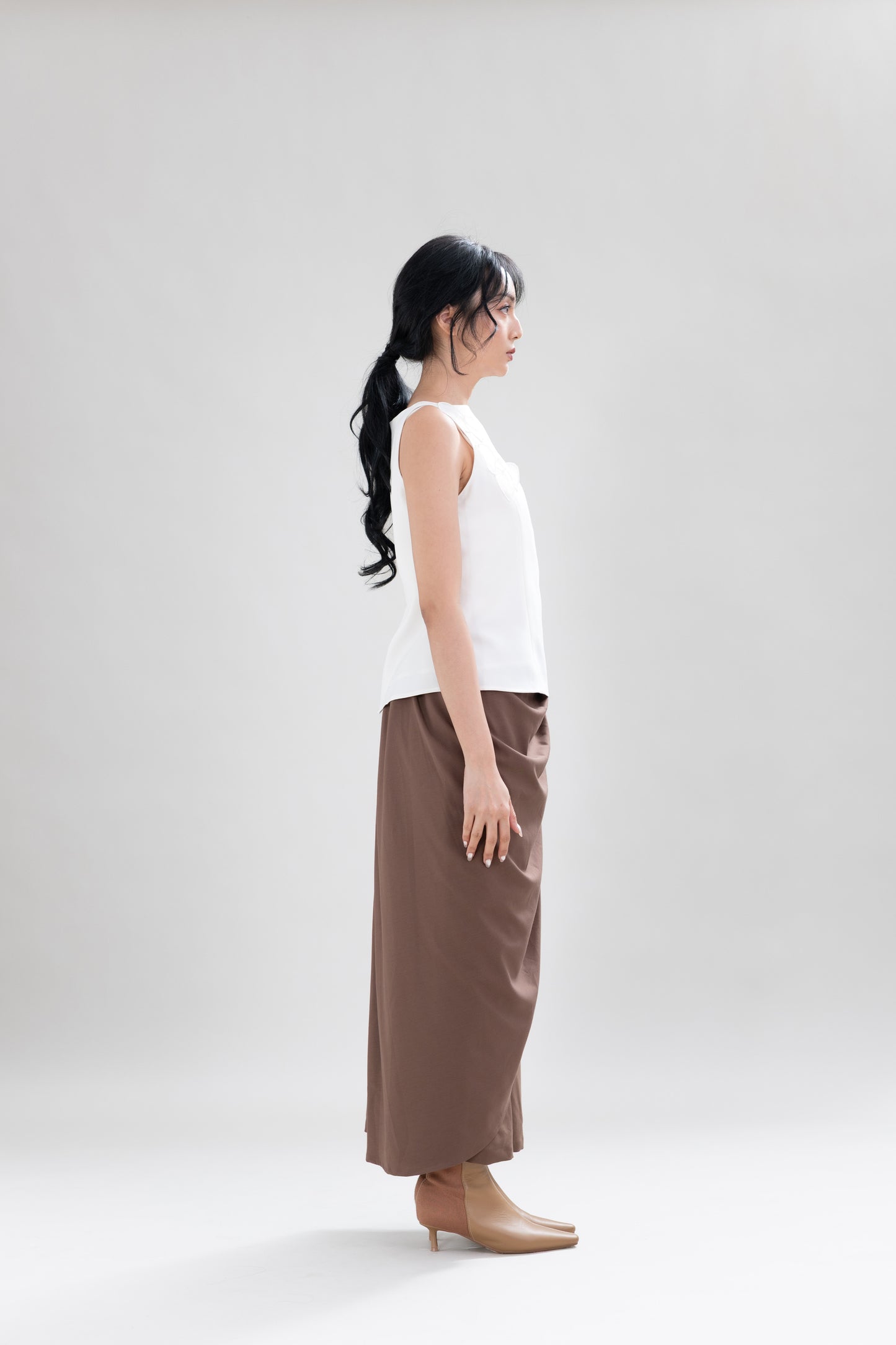 PO HT Hearts Sleeveless Top in Buttermilk