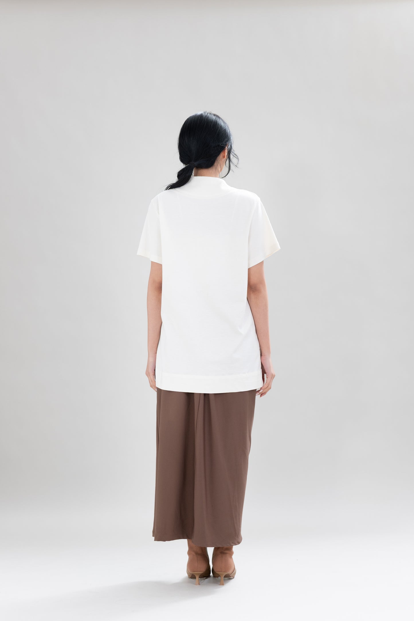 HT Big Heart Button Top in Buttermilk