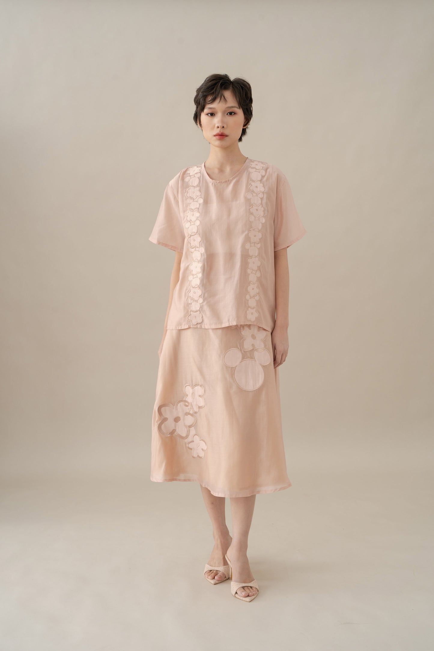 MM Embroidery Sheer Top in Hey Baby