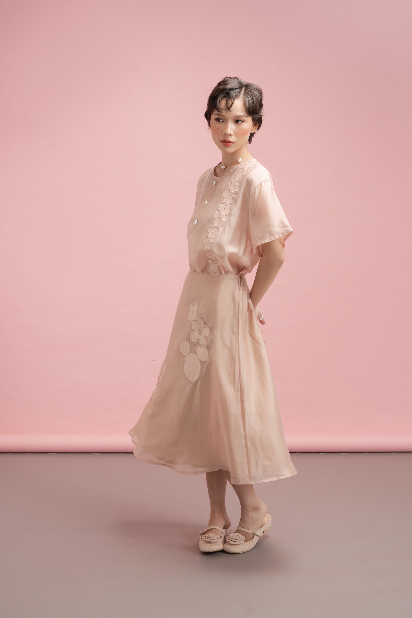 MM Embroidery Sheer Top in Hey Baby