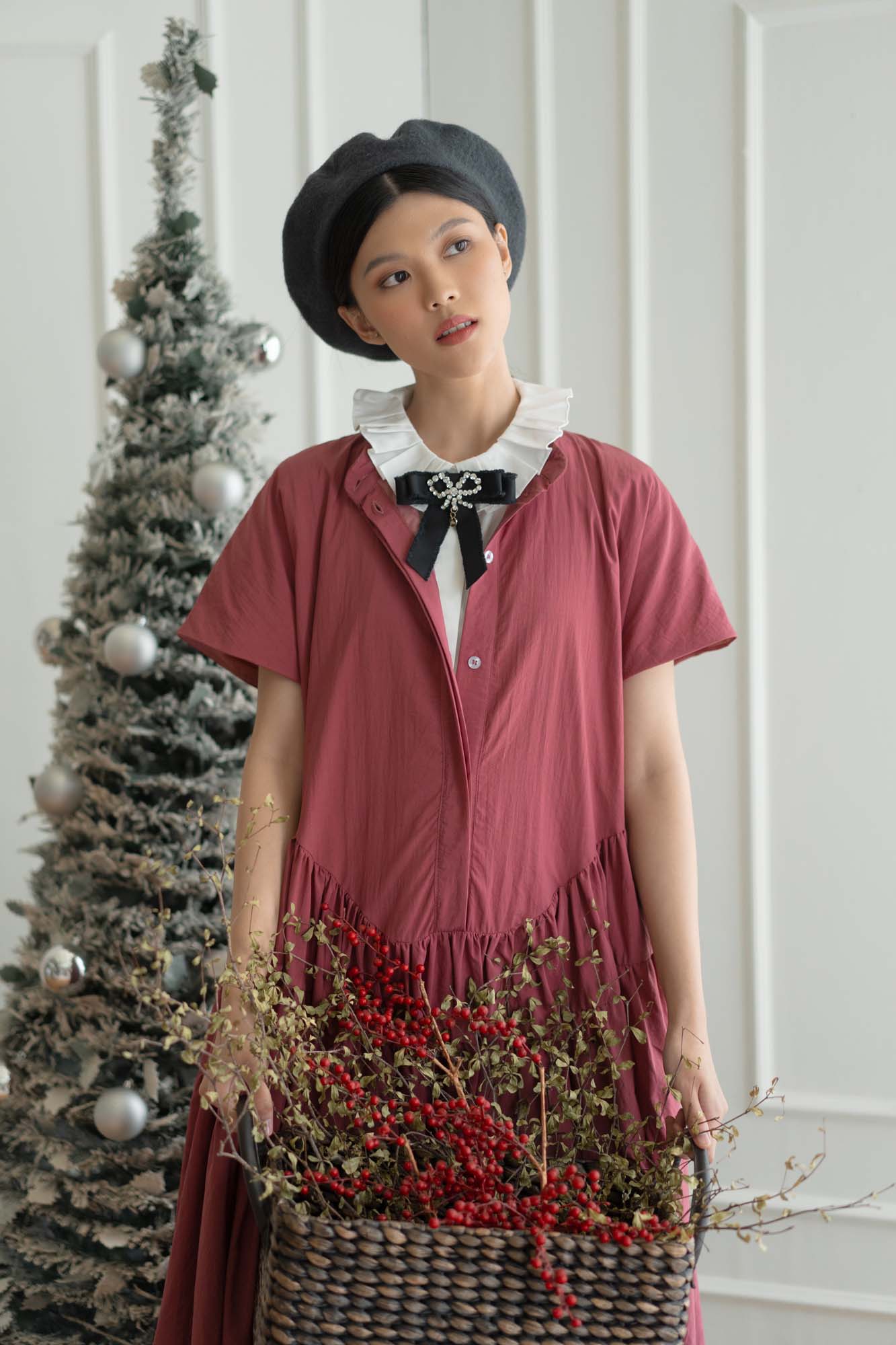 NVR Cherry Paneled Dress