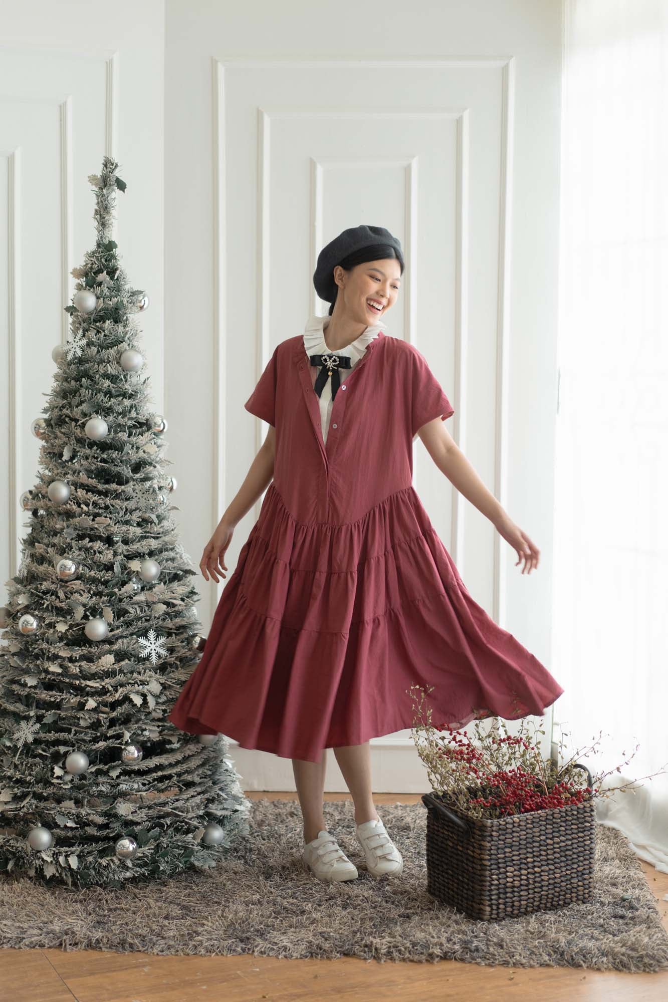 NVR Cherry Paneled Dress