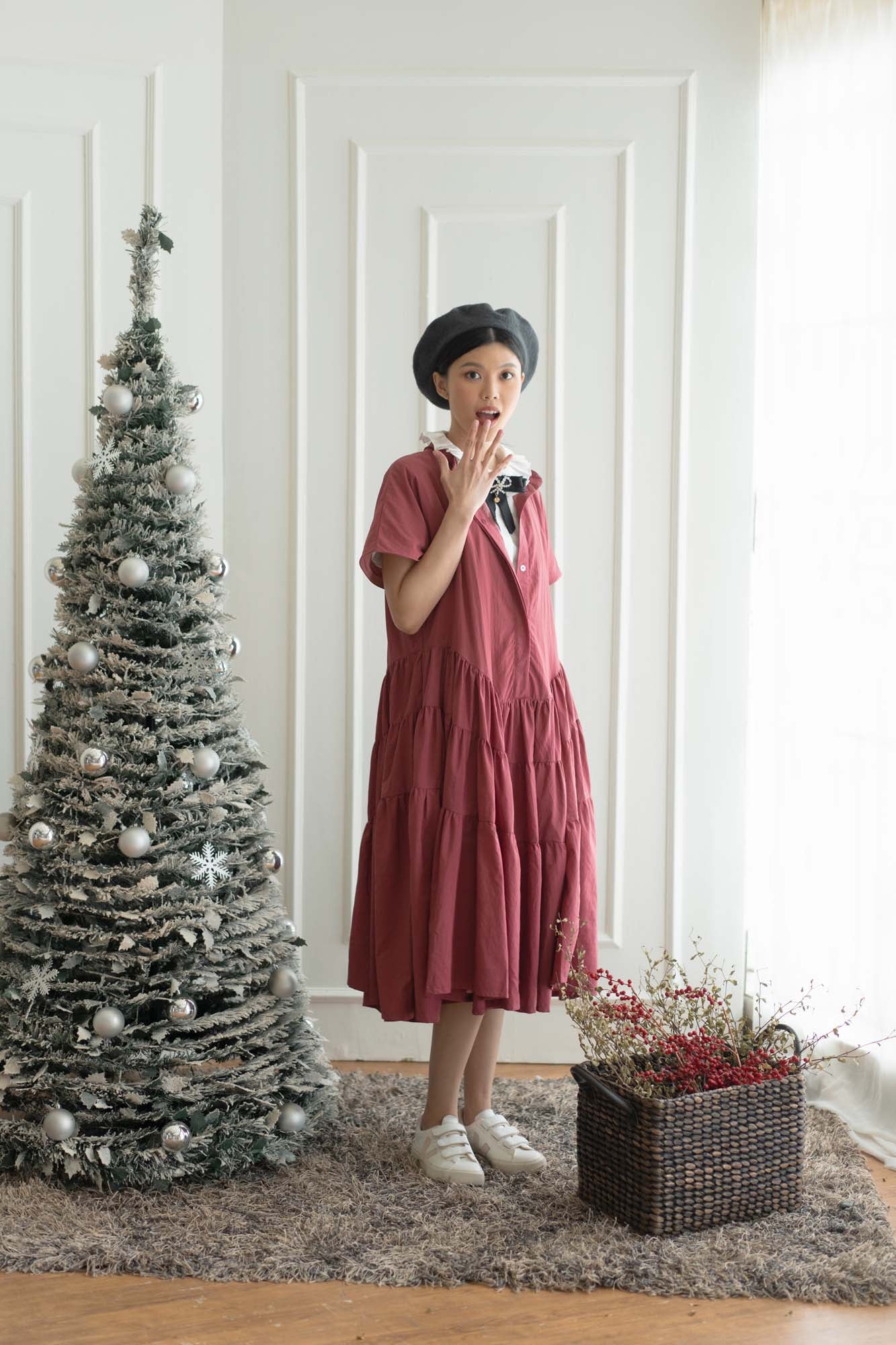 NVR Cherry Paneled Dress