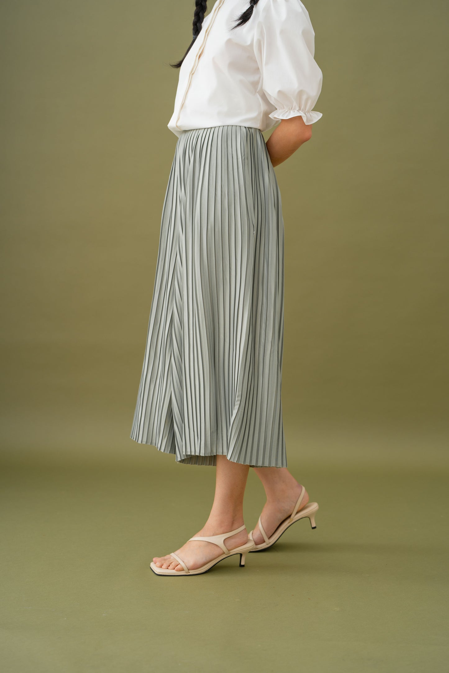Jade Pleated Cullotes