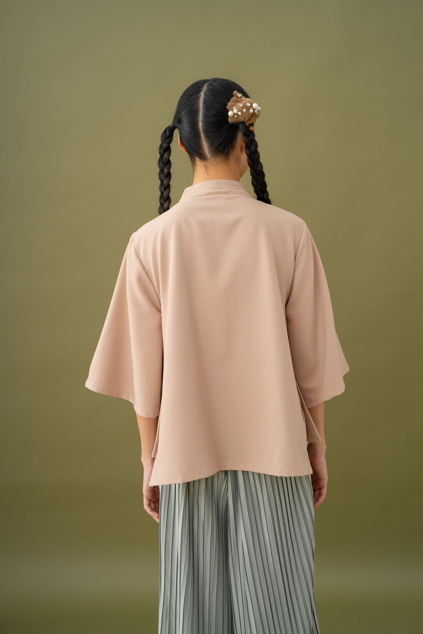 Jade Pleated Top