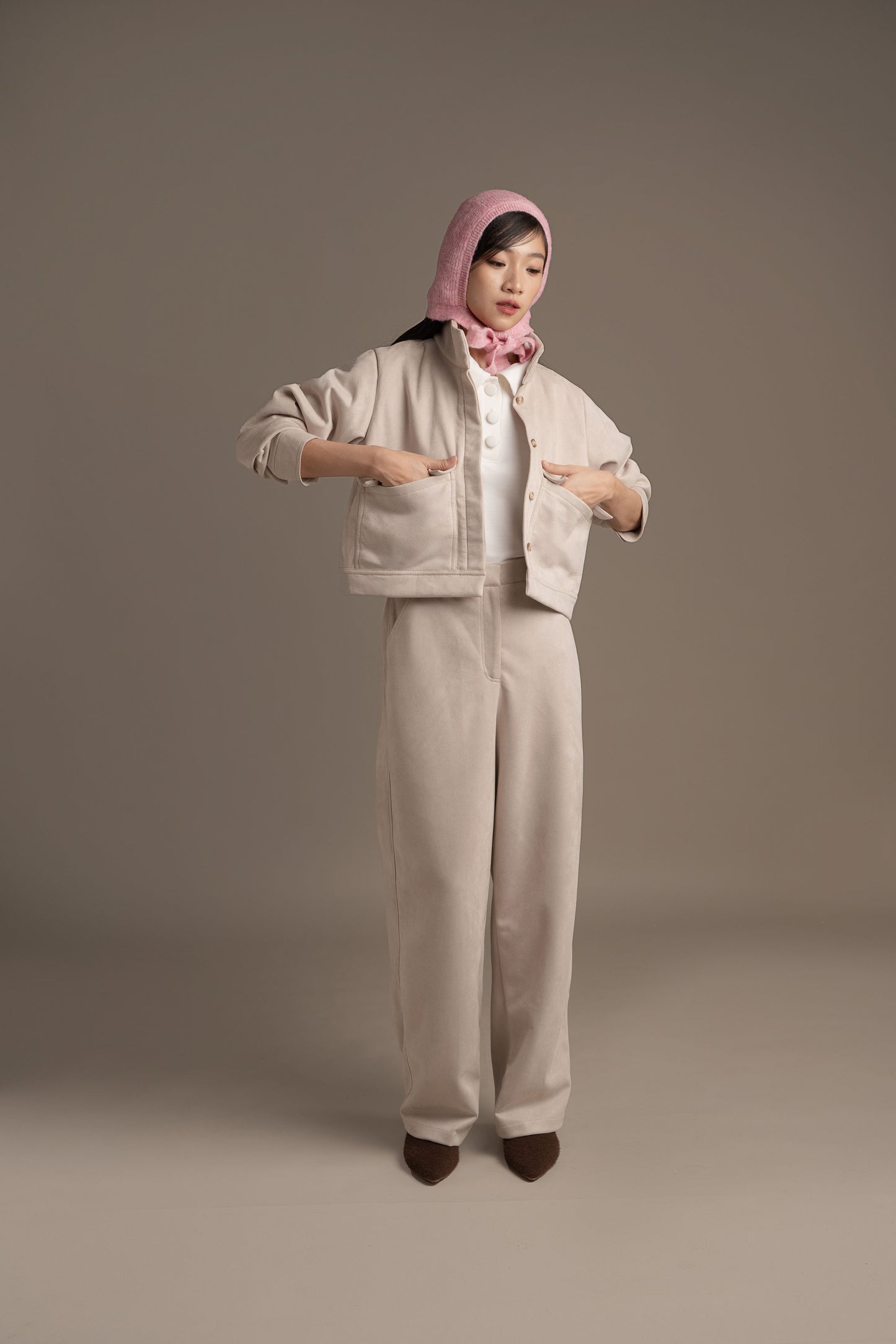 THC Suede Pocket Jacket In Winter Fog (Ready Shipment Date 08 - 15 December 2025)