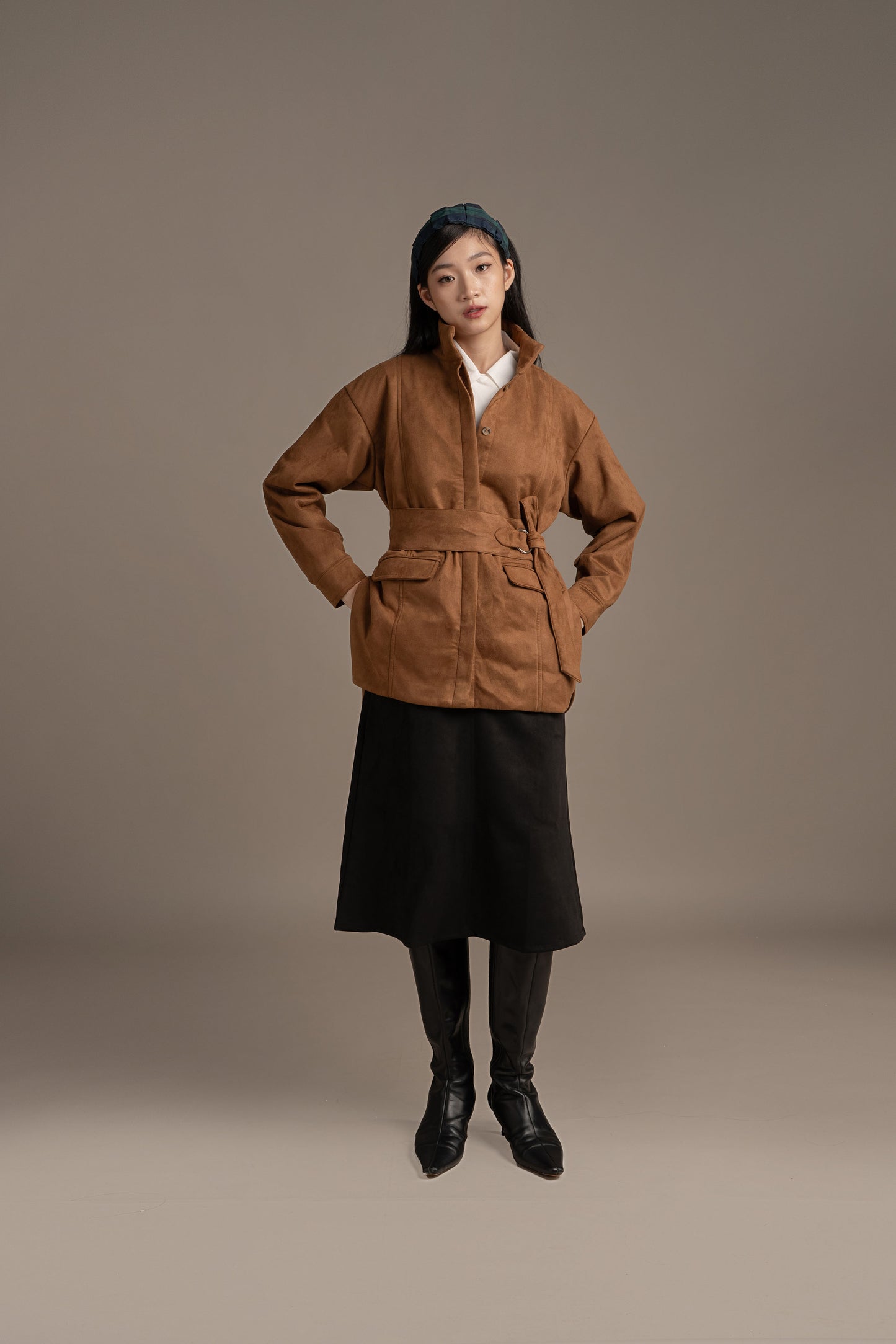 THC Suede Jacket In Toffee (Ready Shipment Date 08 - 15 December 2025)