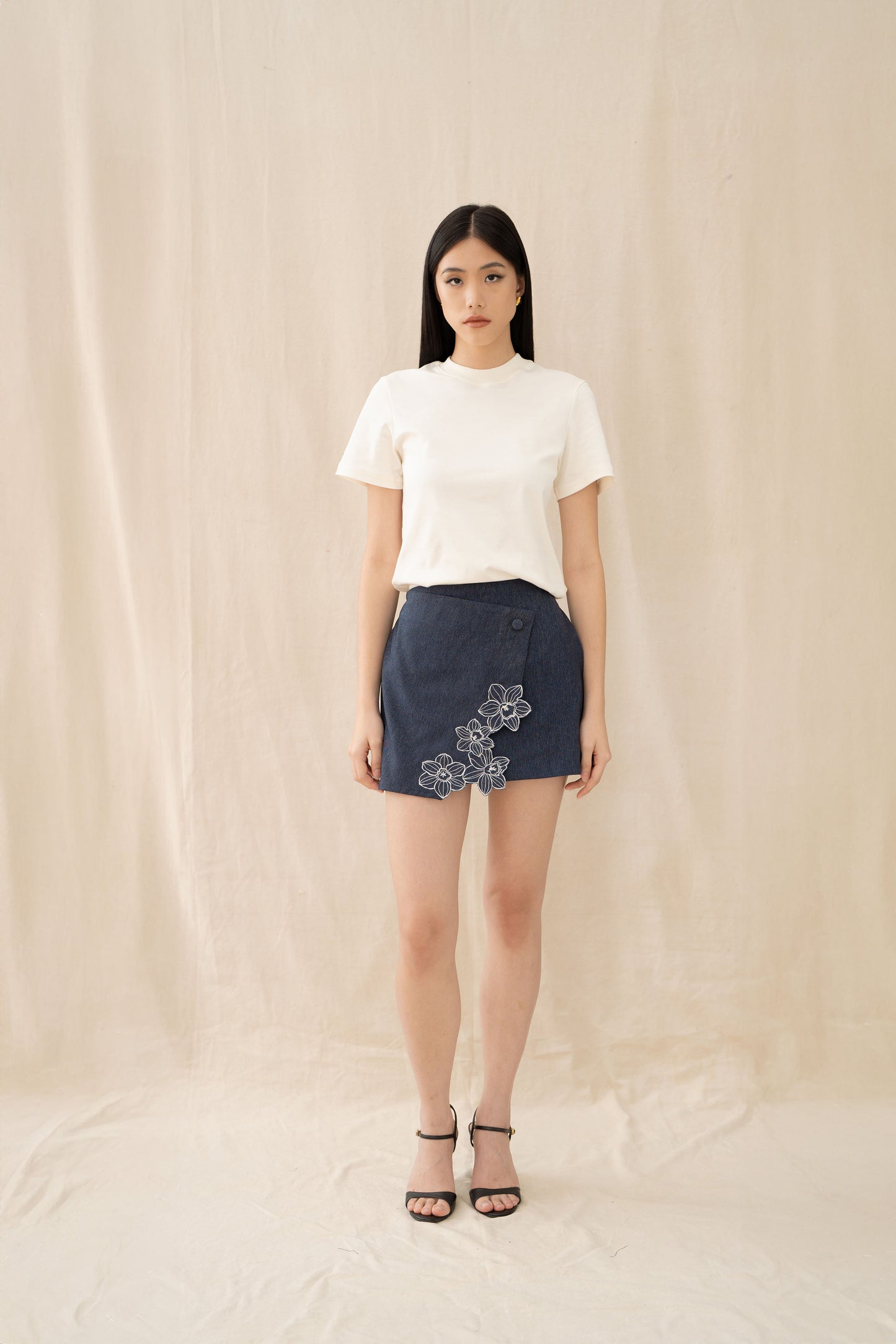 Essence Wrap Skort With Embroidery