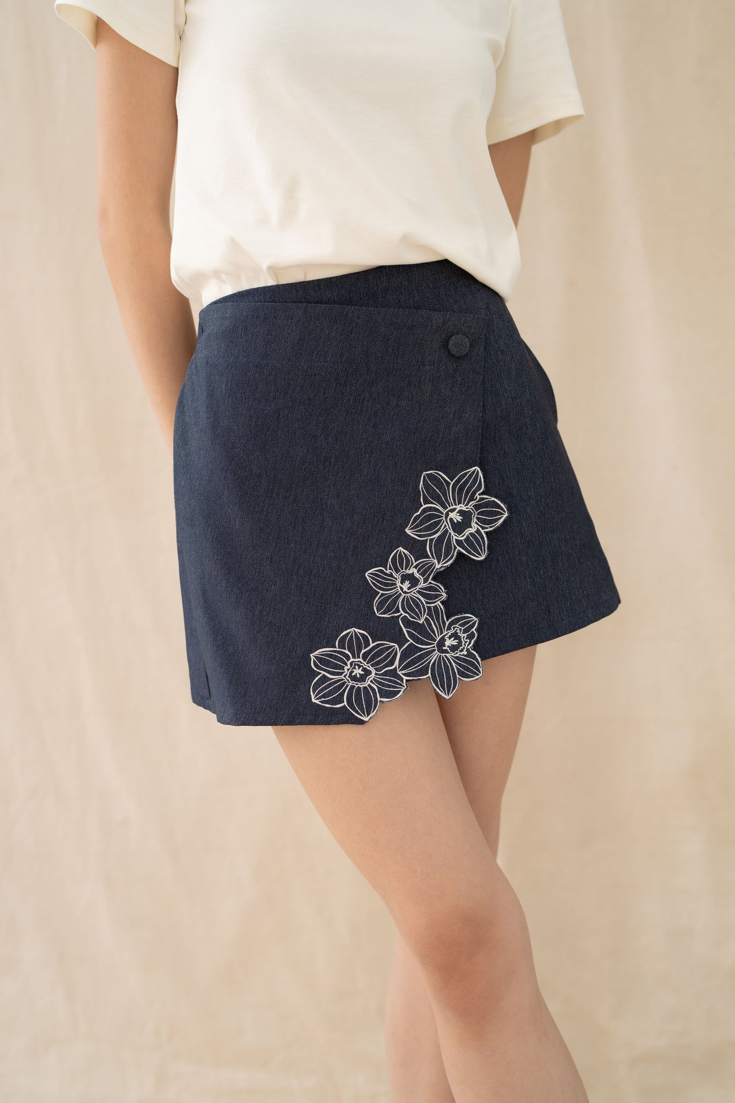 Essence Wrap Skort With Embroidery