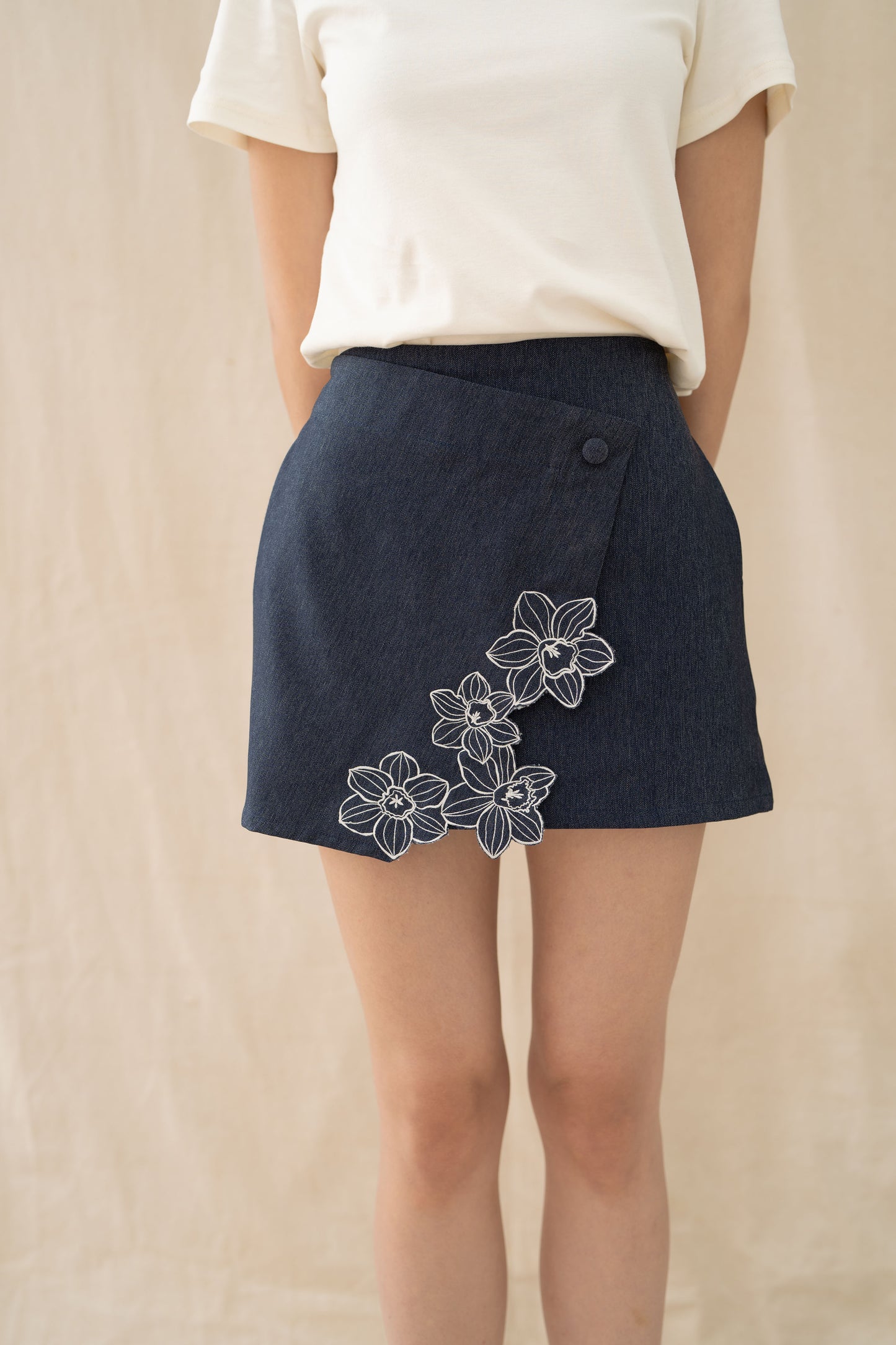Essence Wrap Skort With Embroidery