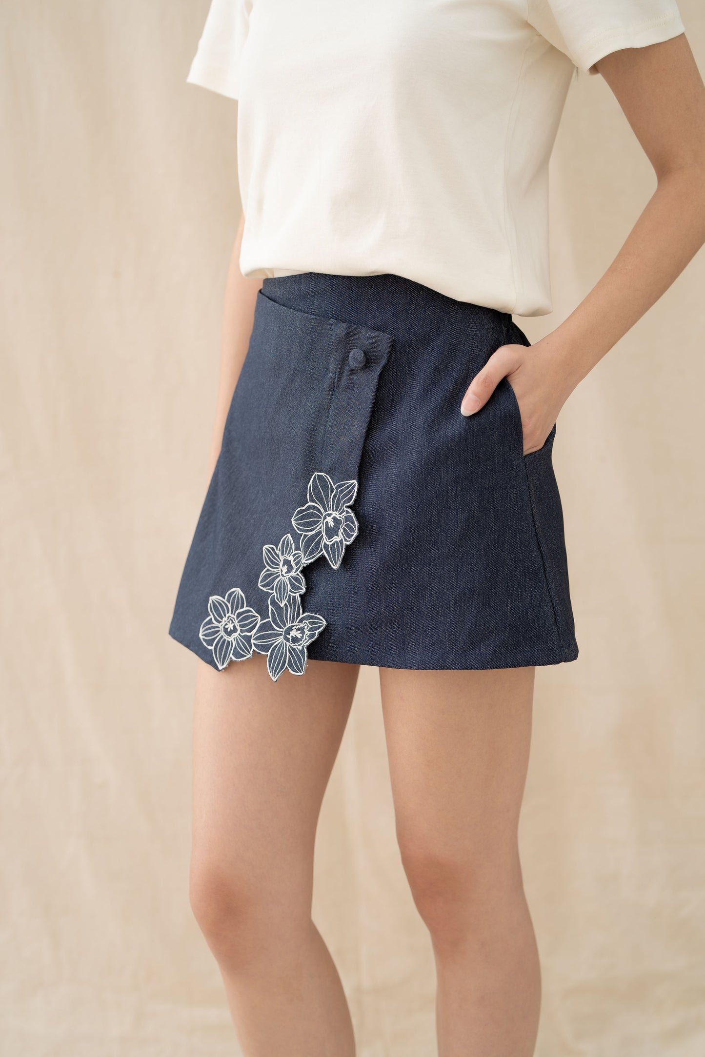 Essence Wrap Skort With Embroidery
