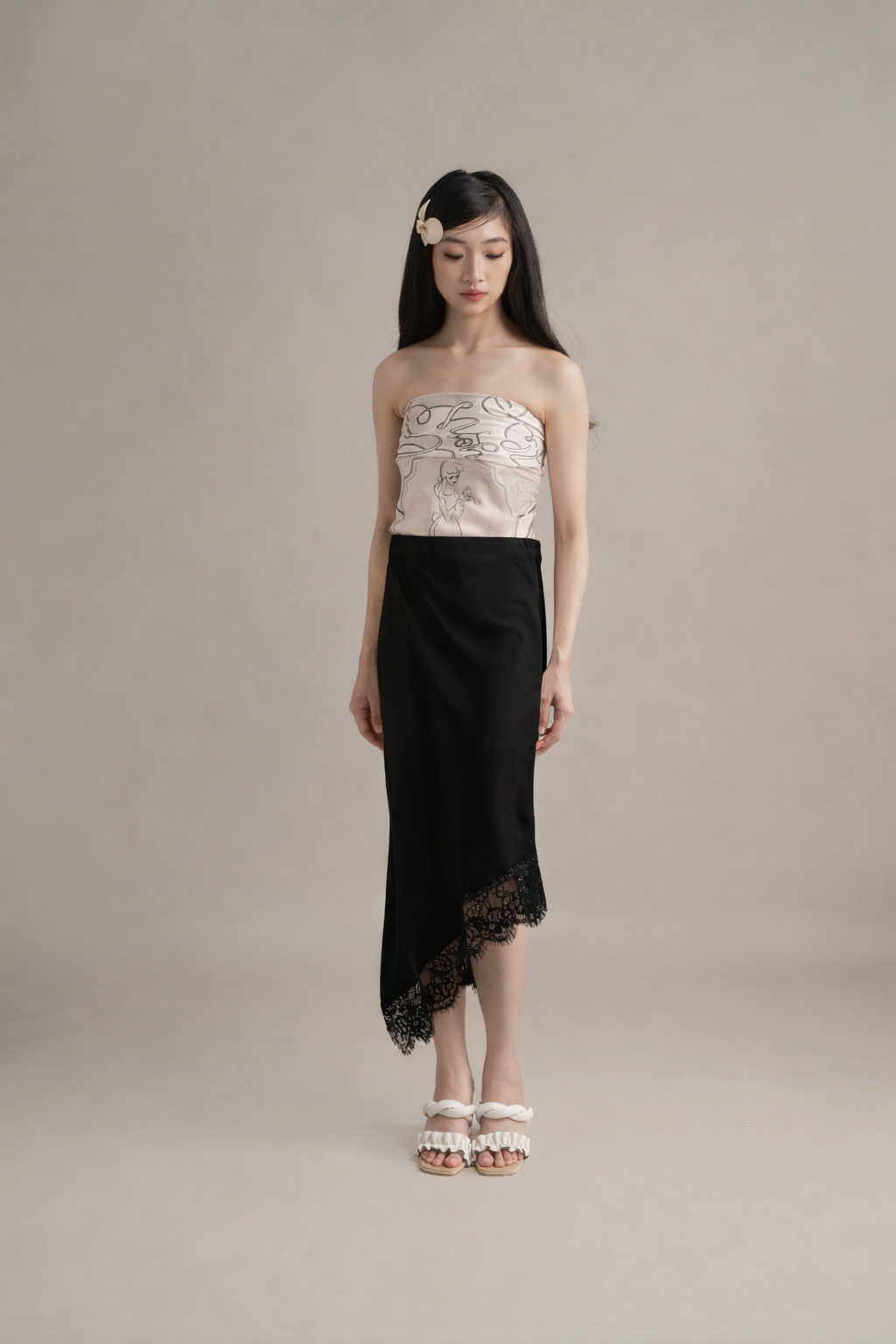 Cinderella Lacey Skirt In Licorice