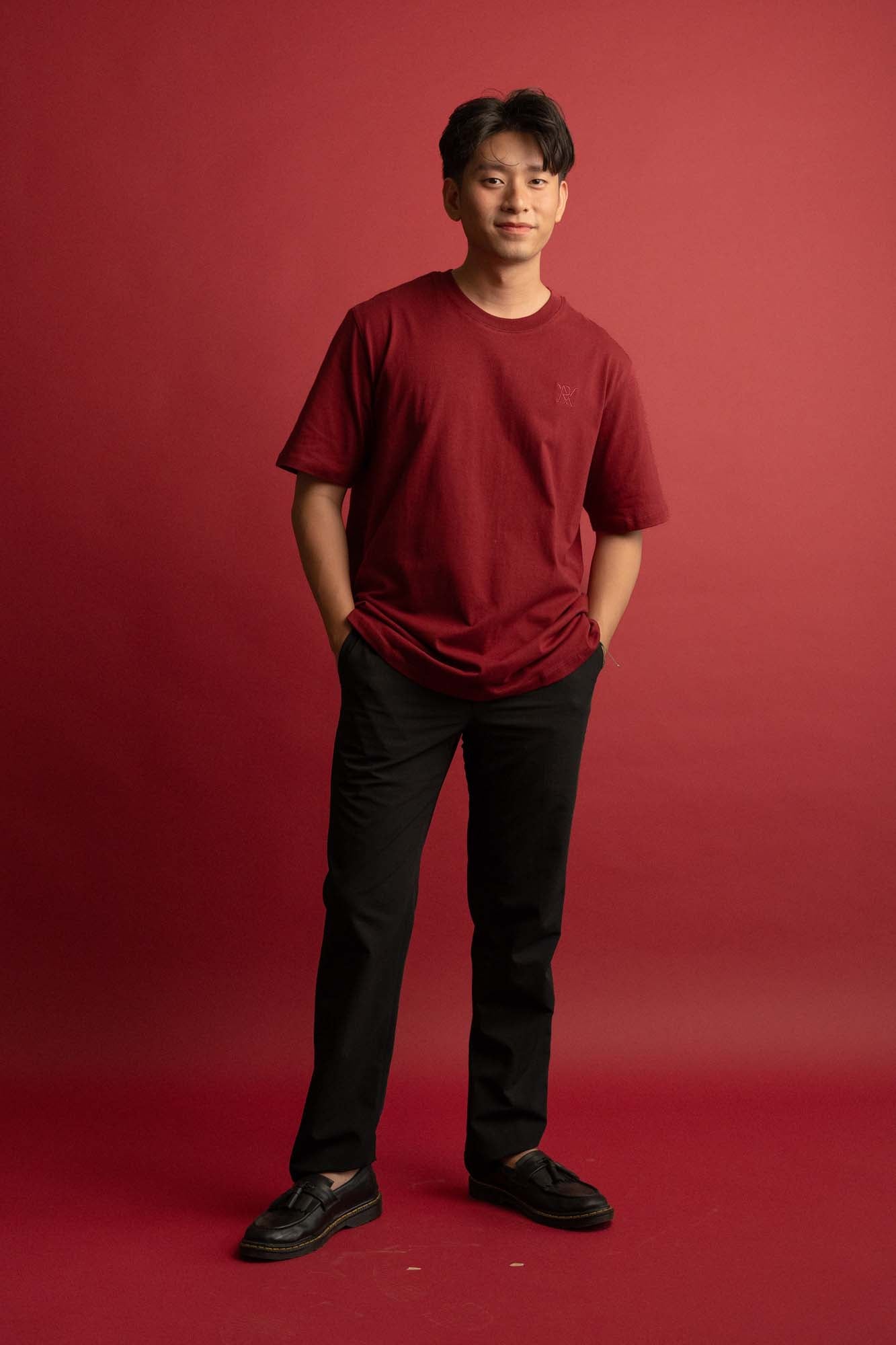 NVR Anagram T-shirt in Cherry
