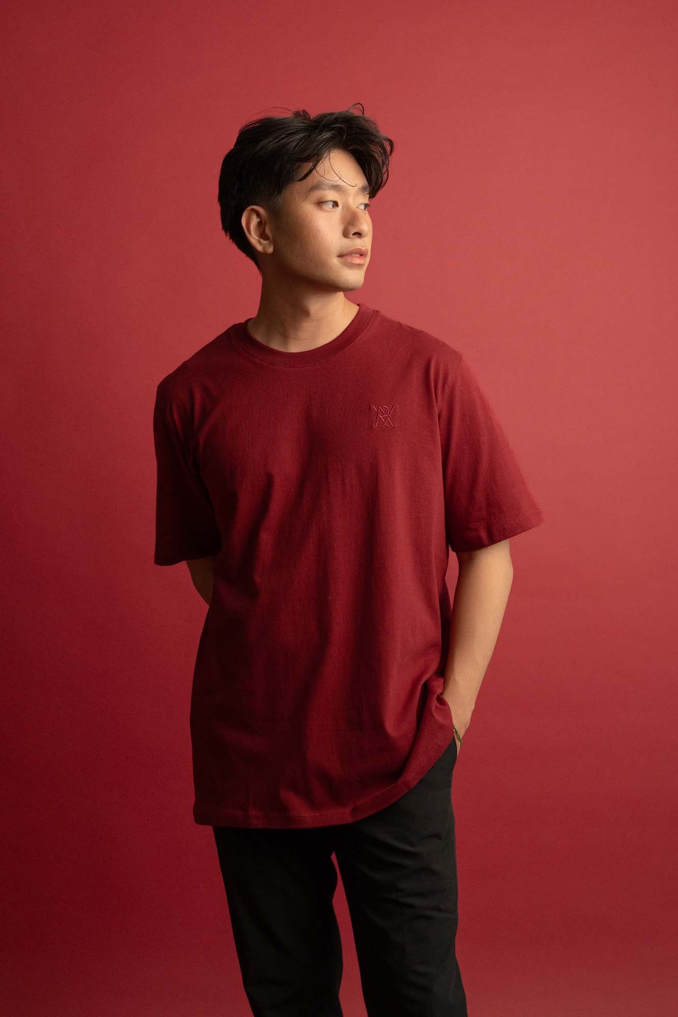 NVR Anagram T-shirt in Cherry