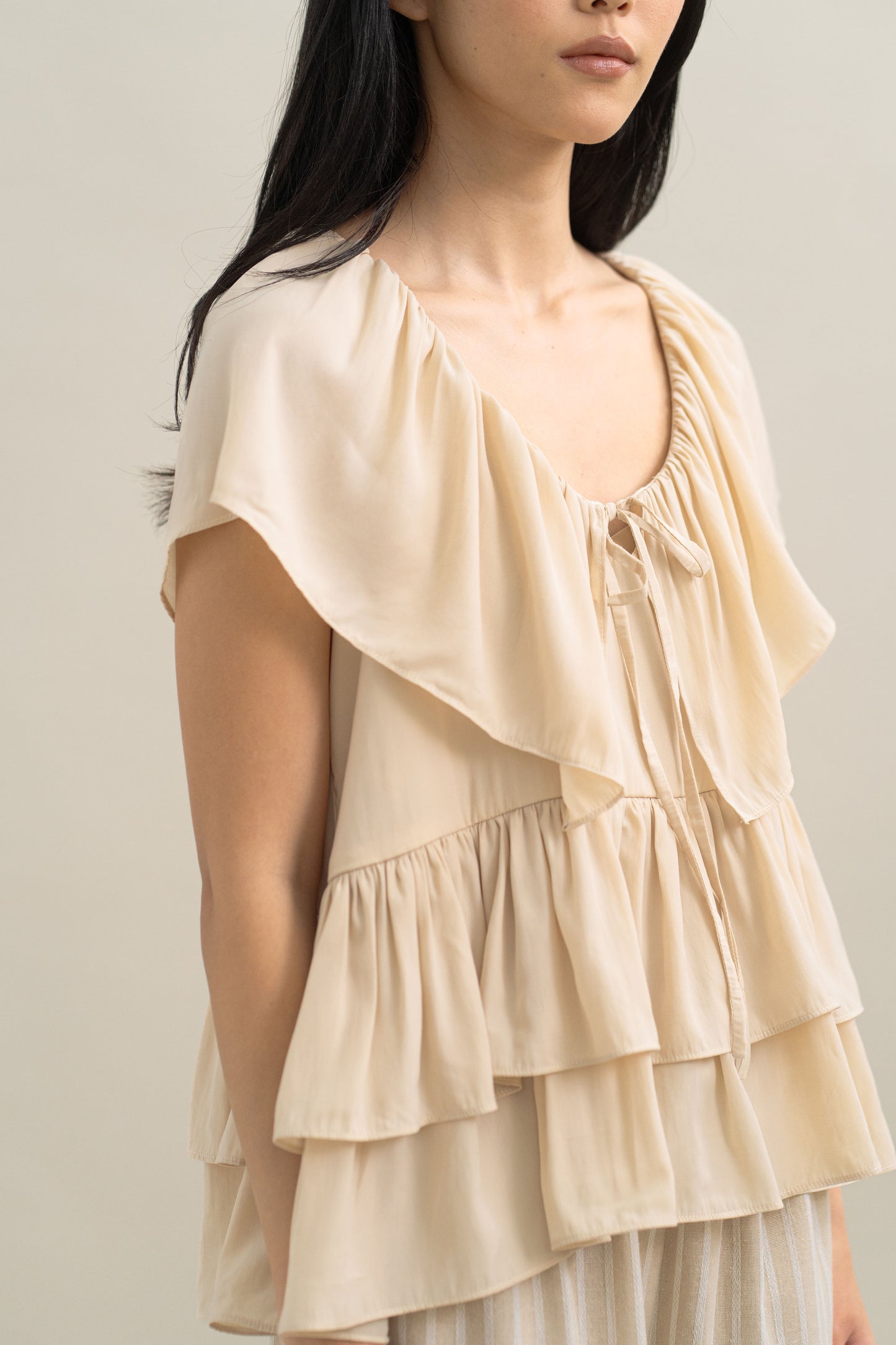 TM Flowy Top in Cream