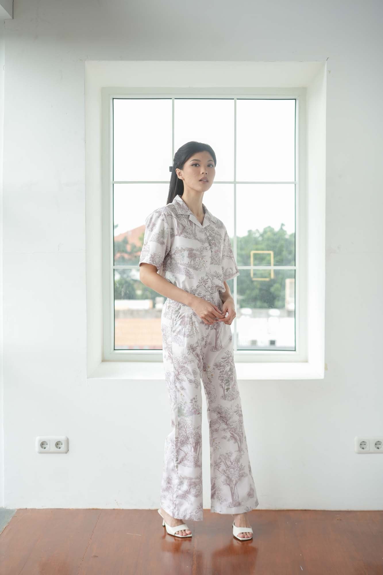 Home Woman Pattern Pants