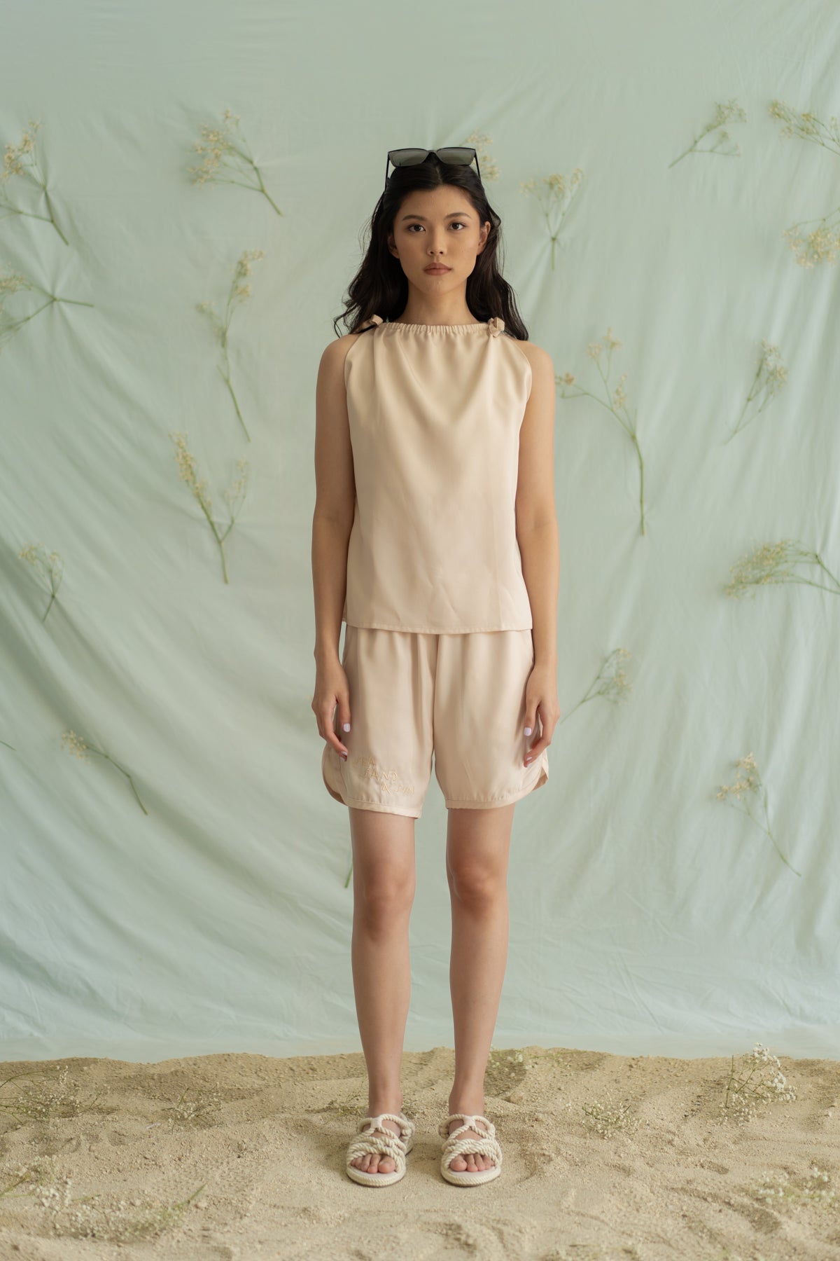 STR Embroidery short