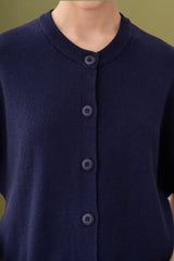 NVR Knit Button Top Blueberry