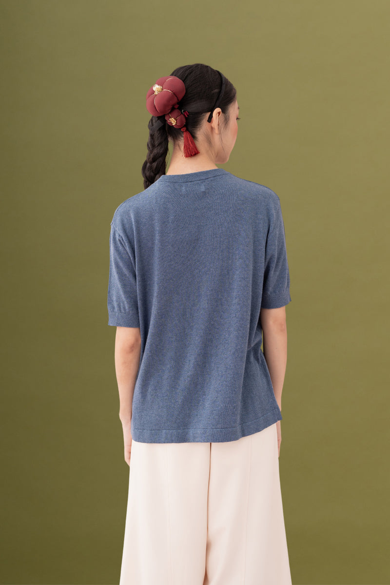 NVR Short Sleeve Top Blueberry