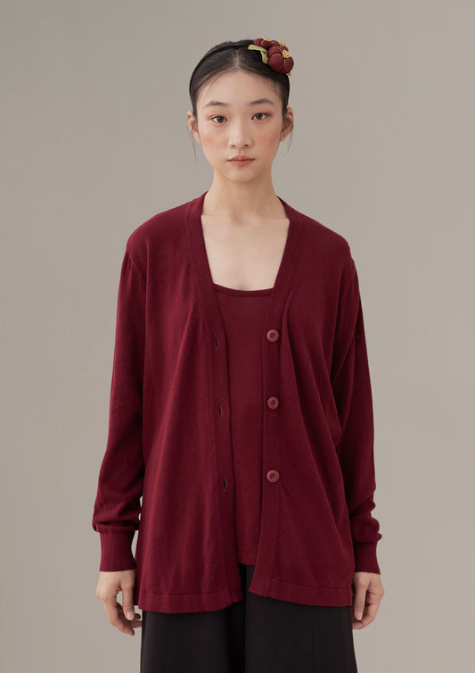 THC Knit Set In Mulled Berry