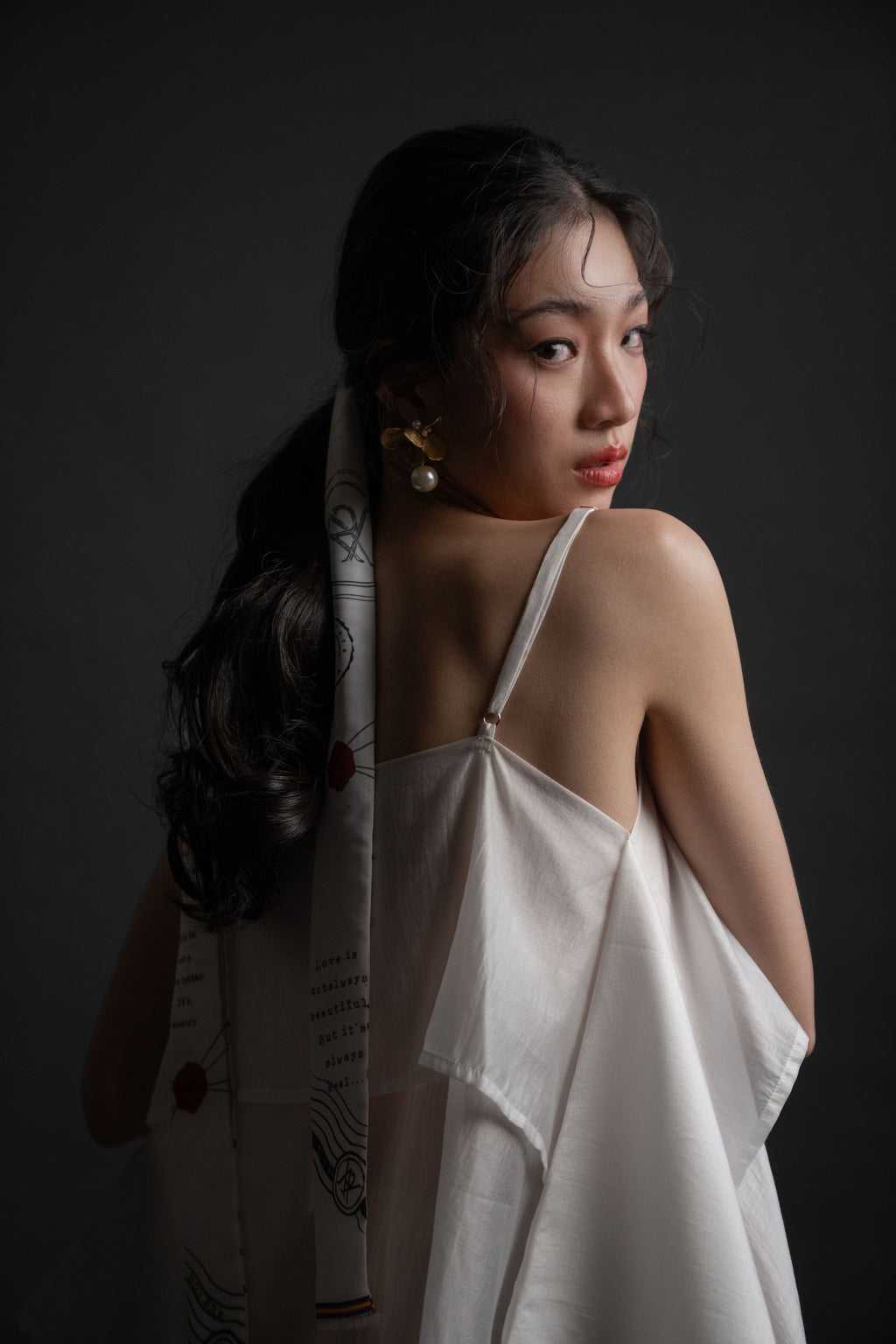 DA Lace Letter Top in Buttermilk