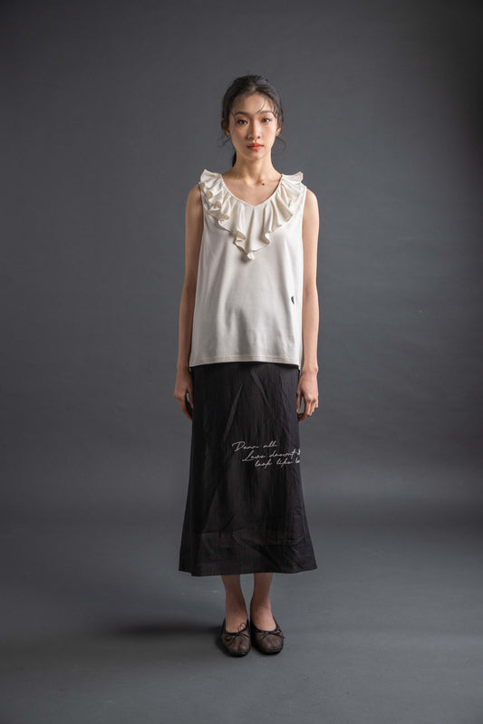 DA Ruffle Top in Buttermilk