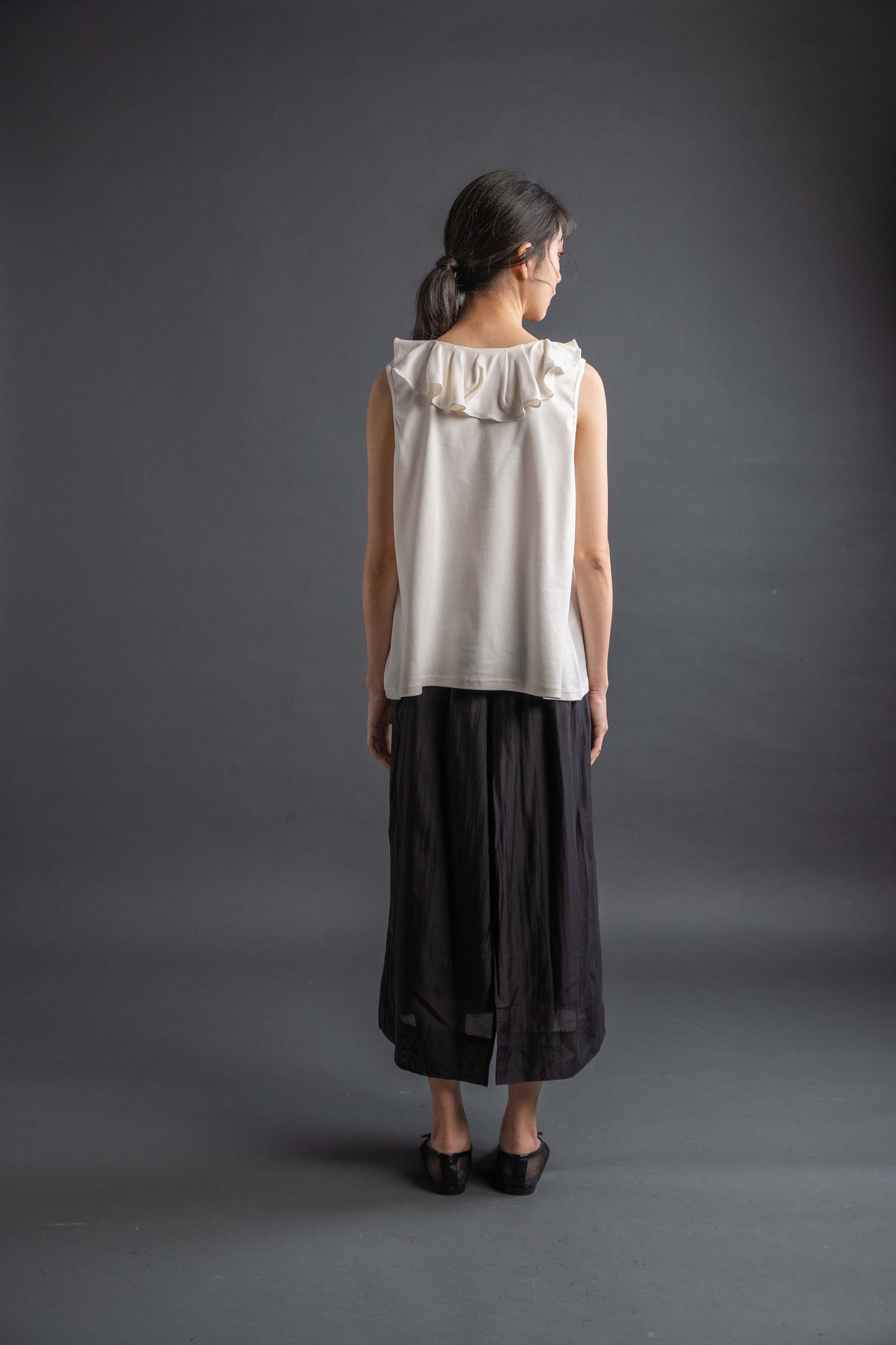 DA Ruffle Top in Buttermilk