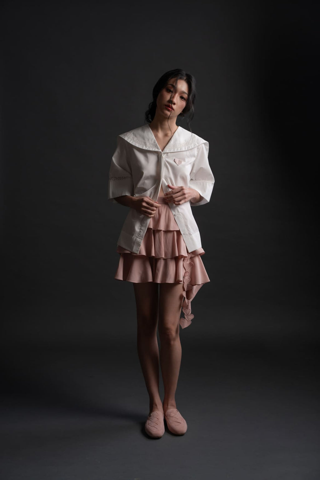 DA Ruffle Mini Skirt in Hey Baby