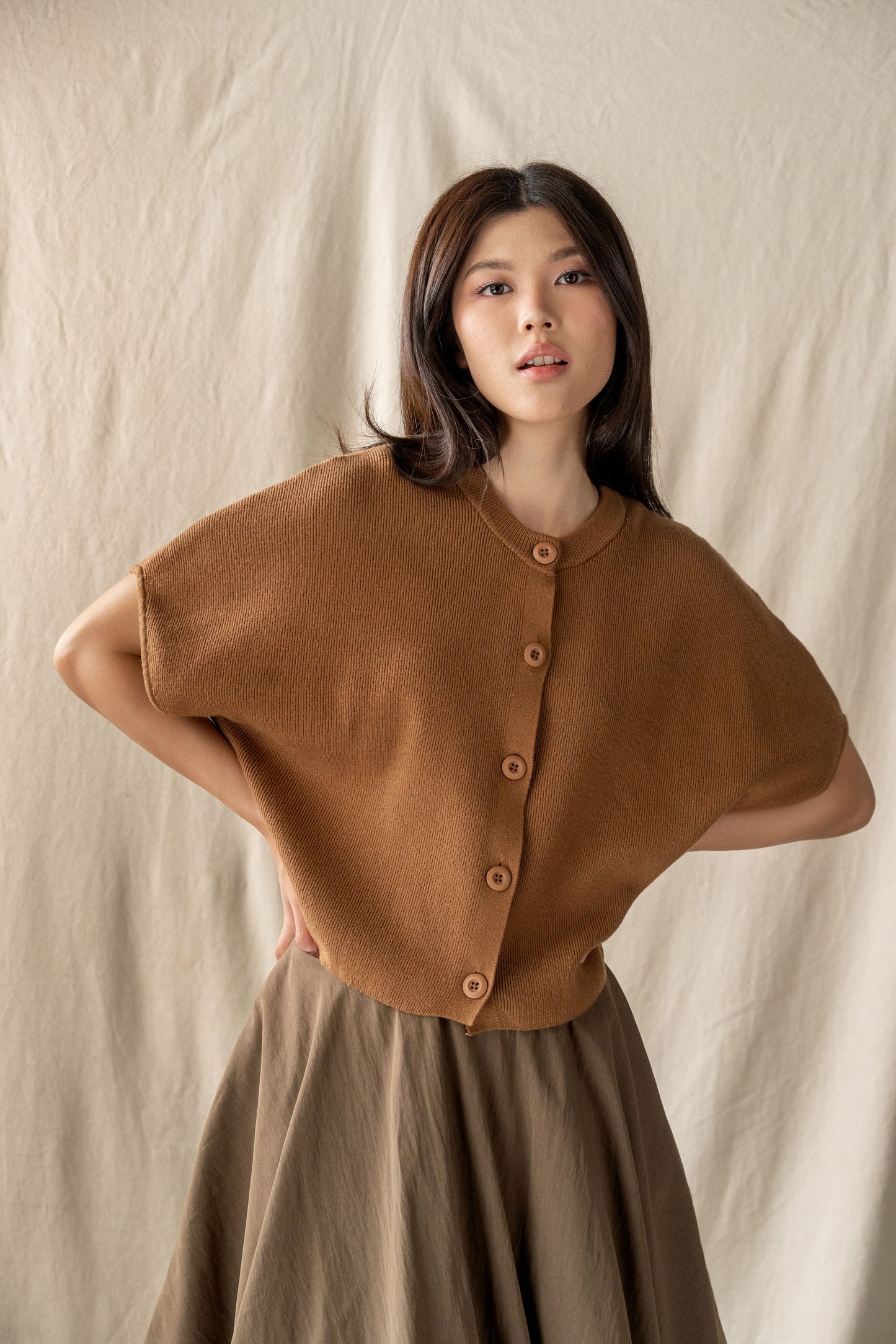 Enchantress Knit Button Top