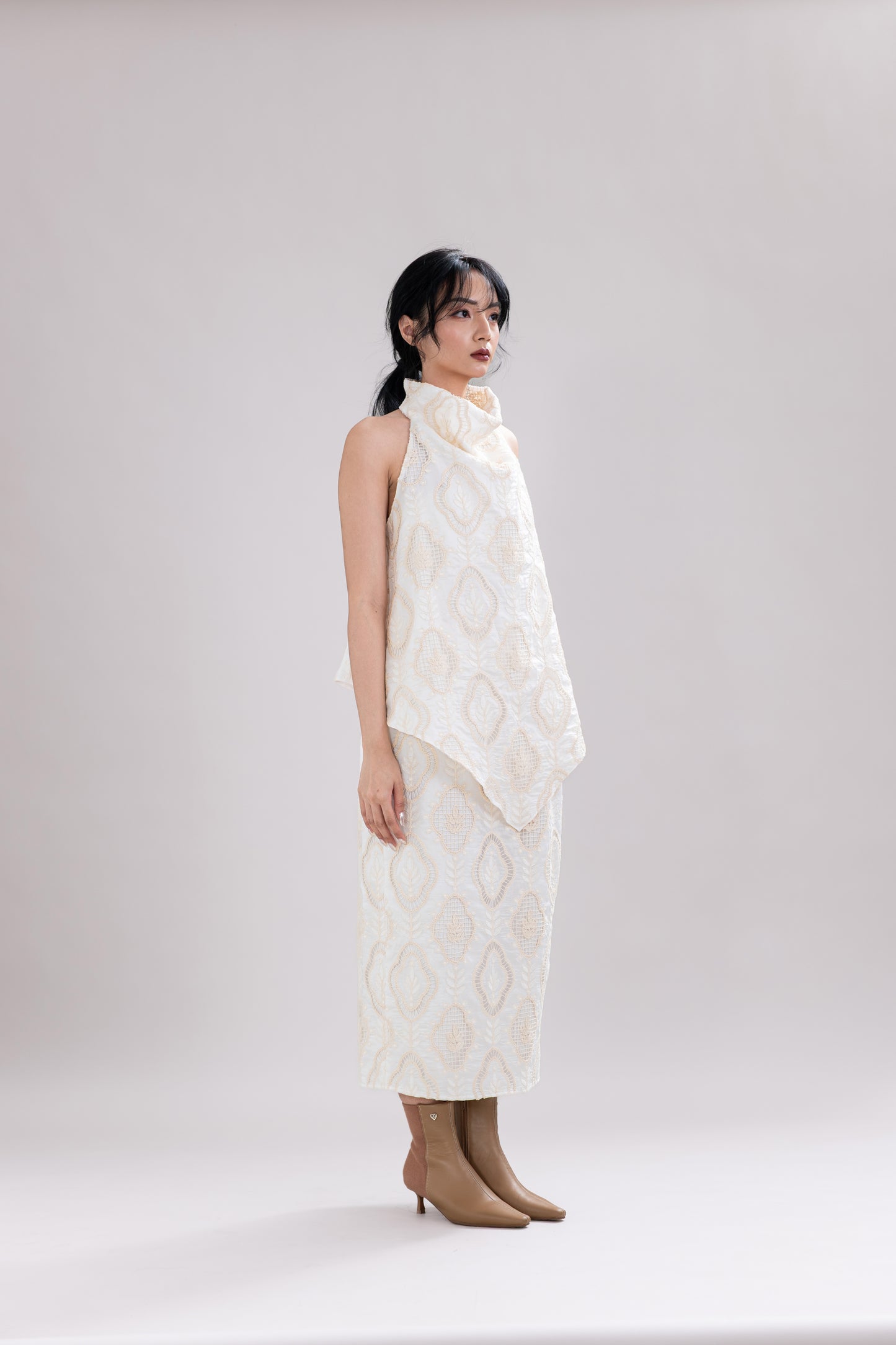 HT Embroidery Skirt in Buttermilk