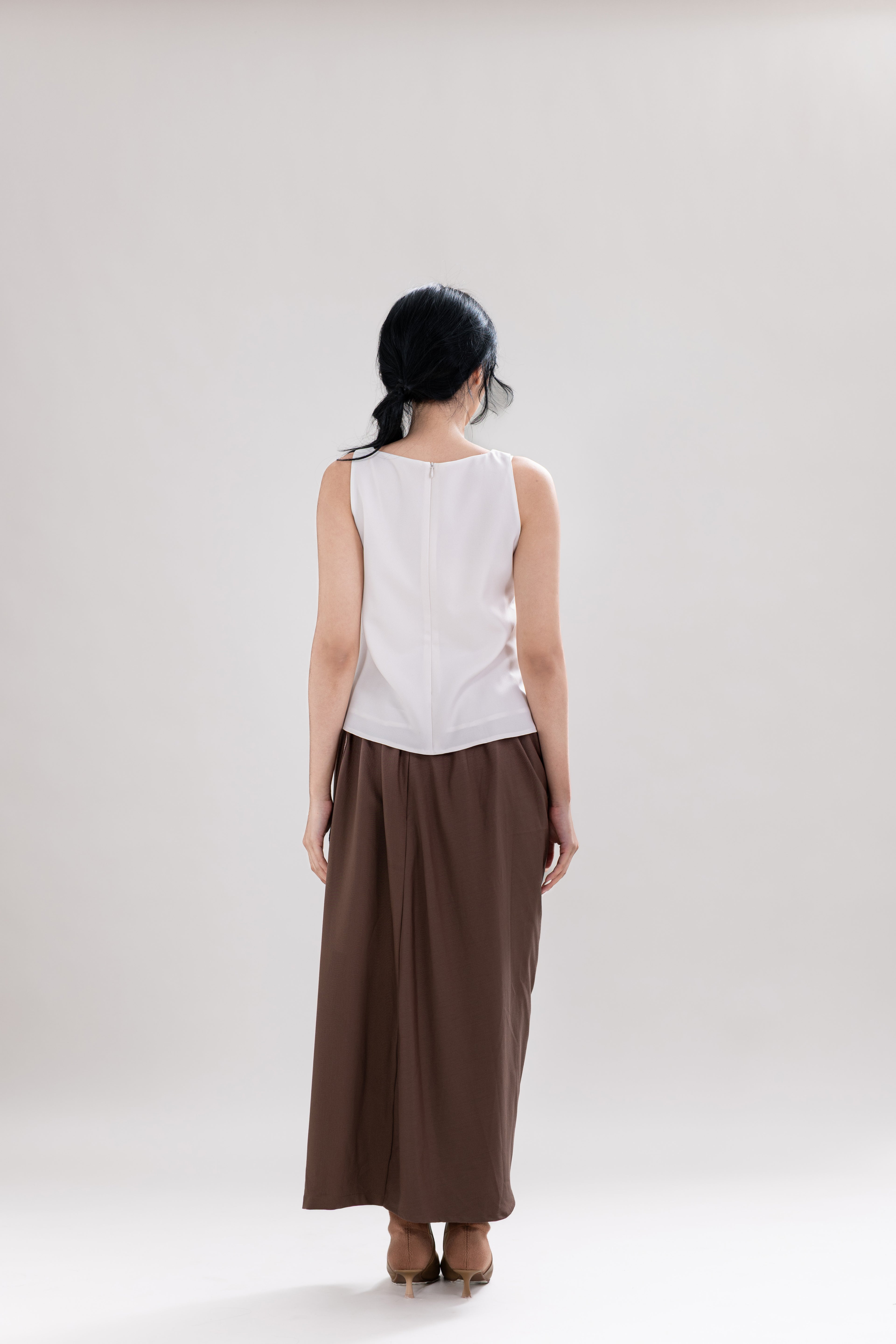 HT Hearts Sleeveless Top in Buttermilk