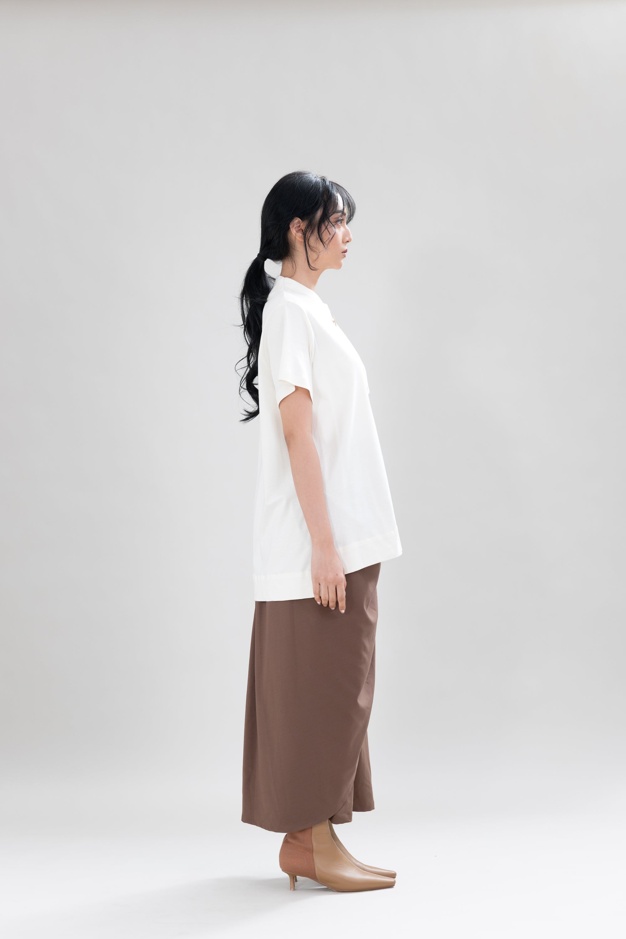 HT Big Heart Button Top in Buttermilk