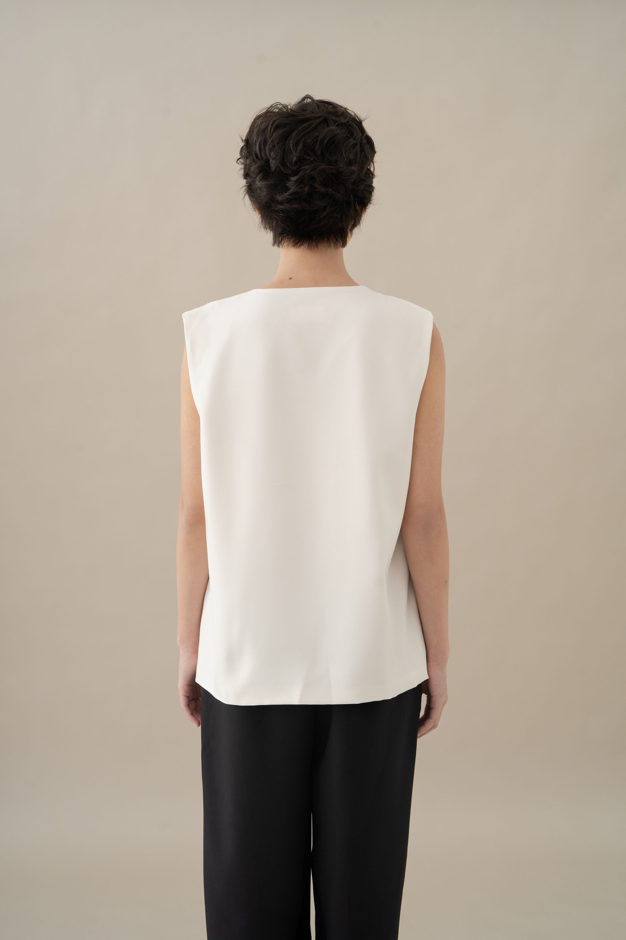 MM Embroidery Vest in Buttermilk