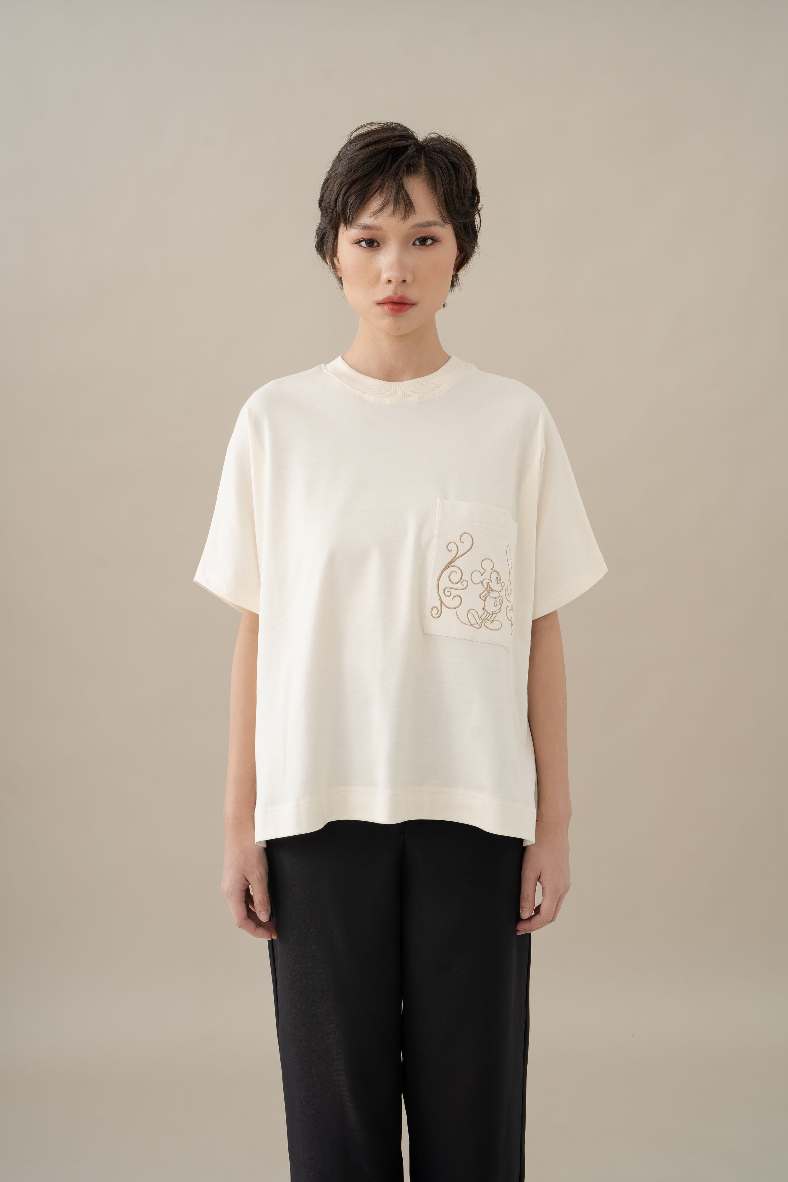 MM Pocket T-Shirt in Buttermilk