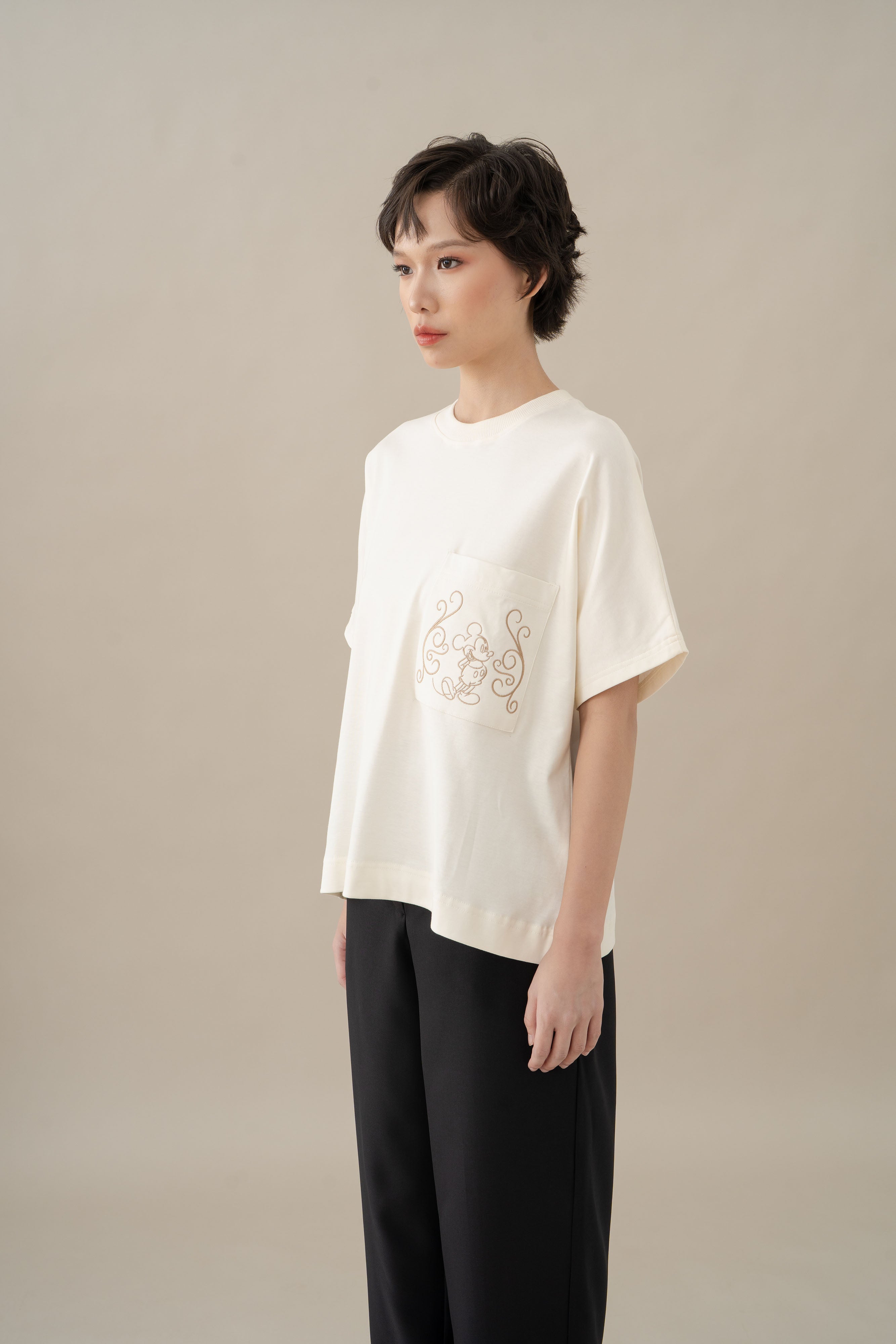 MM Pocket T-Shirt in Buttermilk