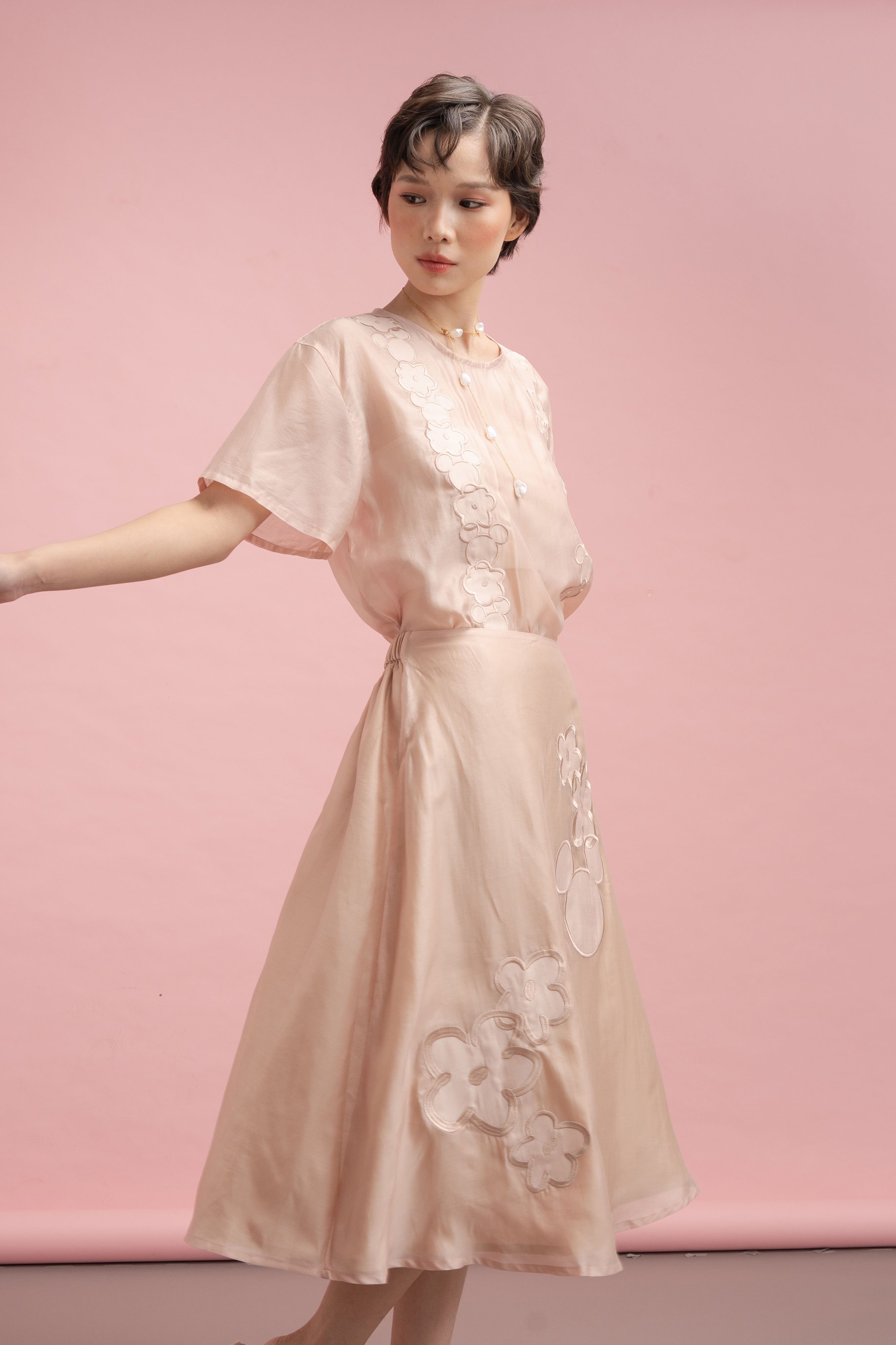 MM Embroidery Skirt in Hey Baby