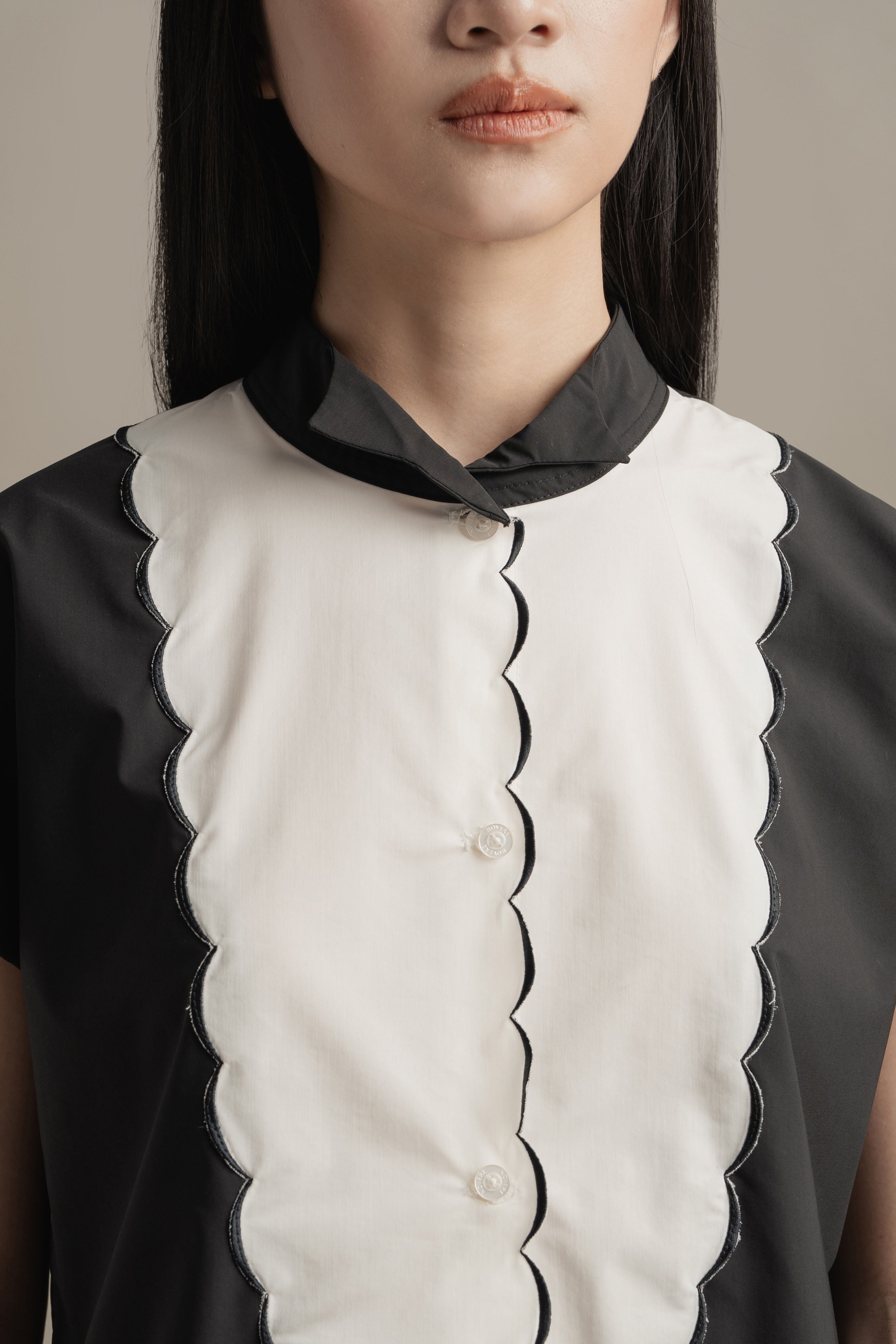 BL Two Tone Collar Shirt in Licorice (Shipment Date: 5 May - 18 May 2026)