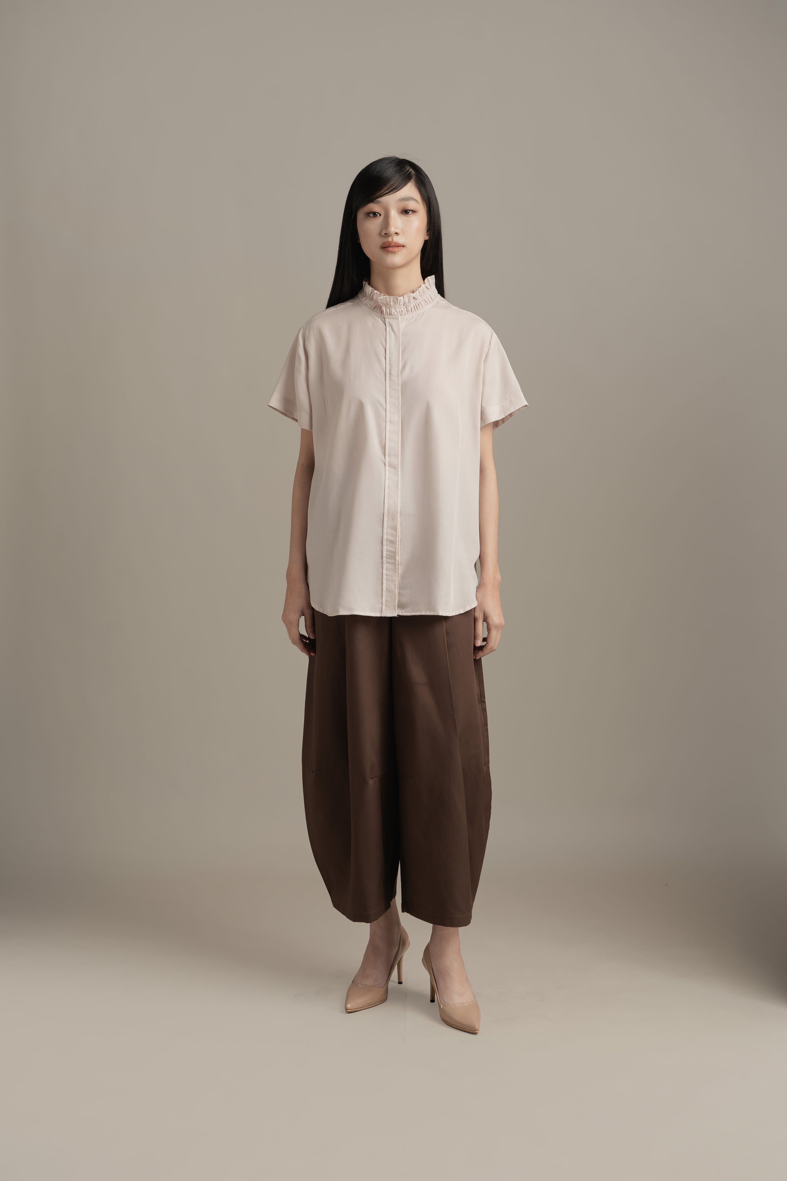 BL Ruffle Shirt in Cream (Shipment Date: 5 May - 18 May 2026)