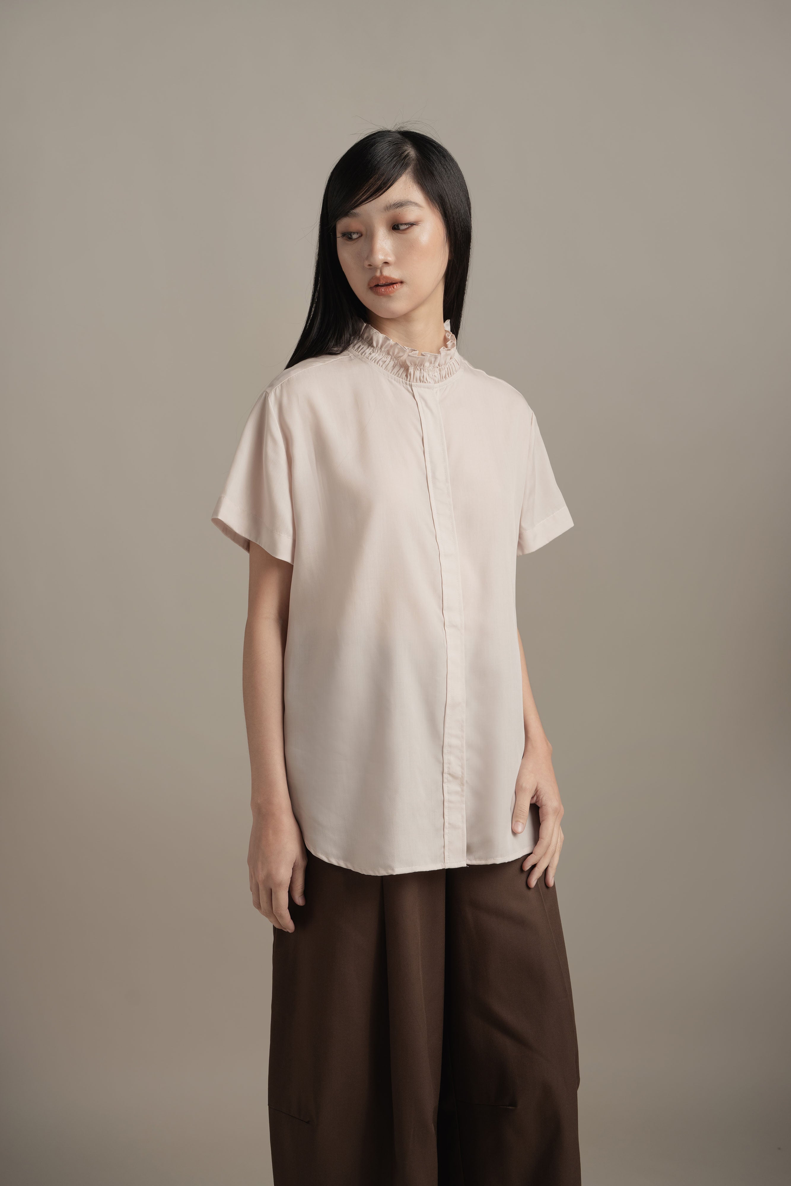 BL Ruffle Shirt in Cream (Shipment Date: 5 May - 18 May 2026)