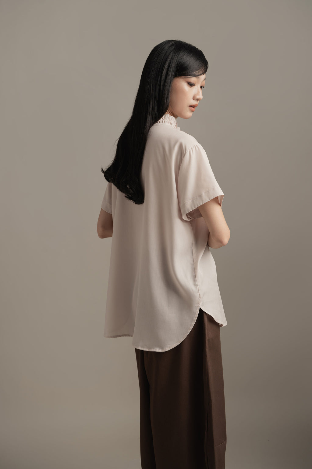 BL Ruffle Shirt in Cream