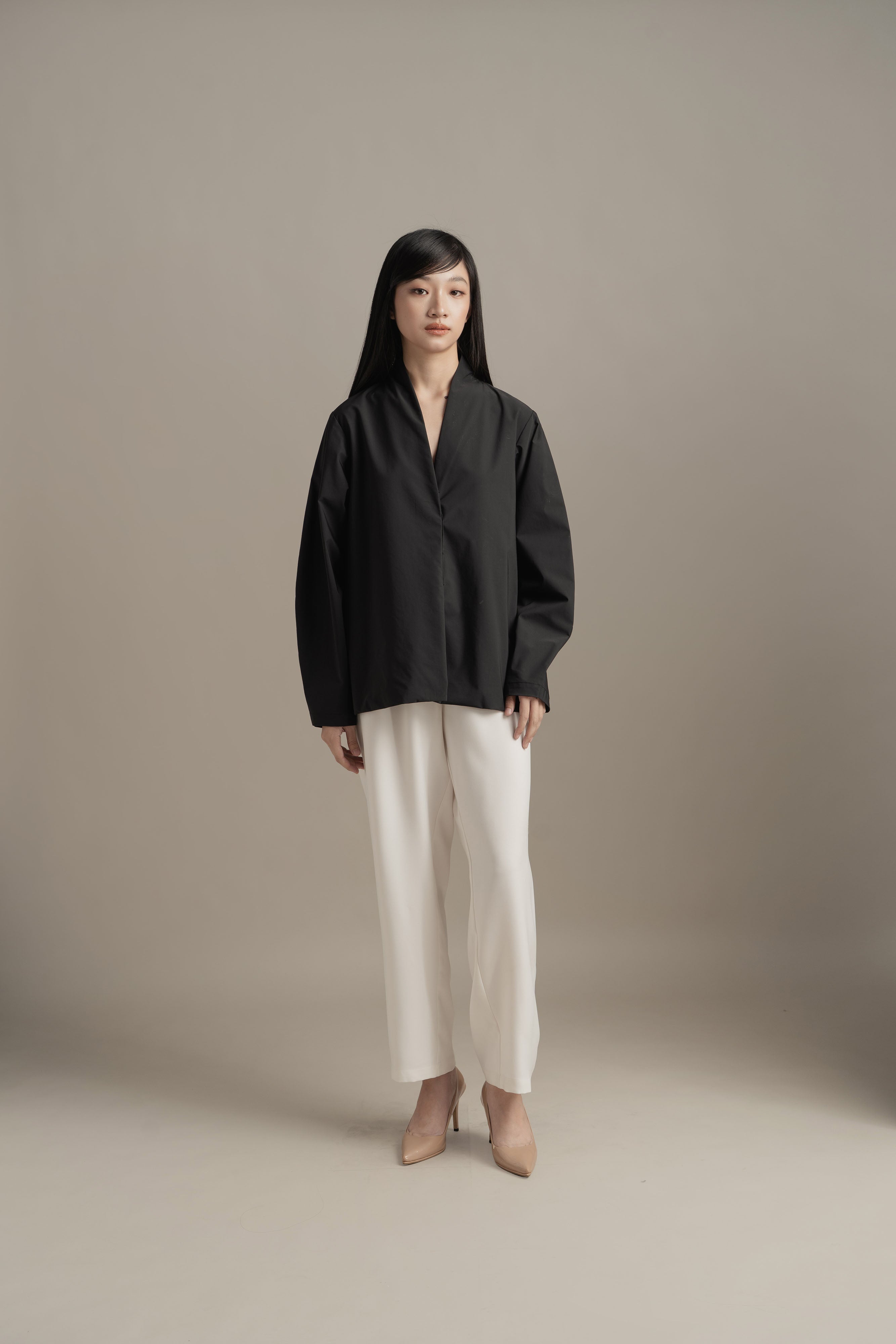 BL High Neck Shirt in Licorice (Shipment Date: 5 May - 18 May 2026)