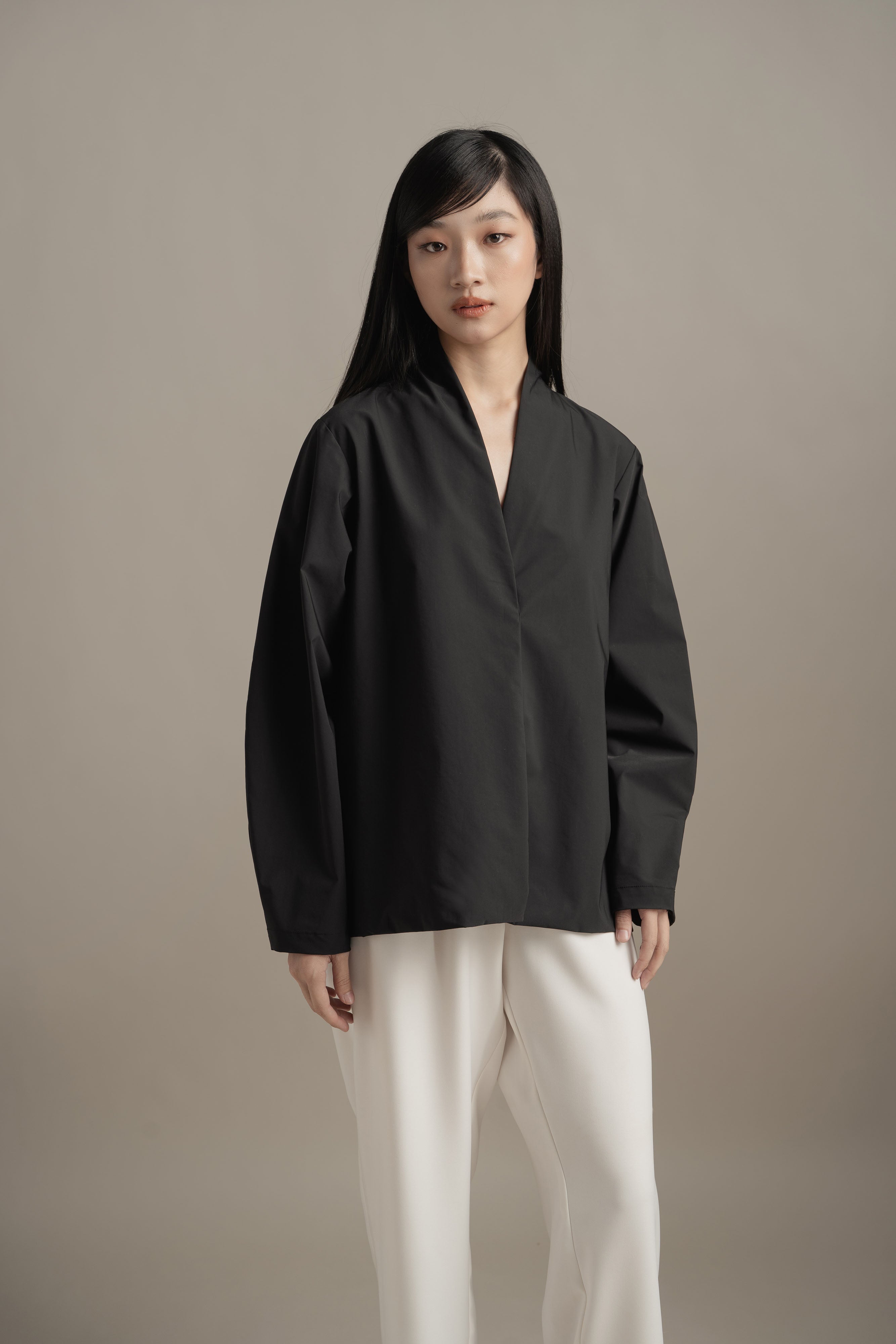 BL High Neck Shirt in Licorice (Shipment Date: 5 May - 18 May 2026)