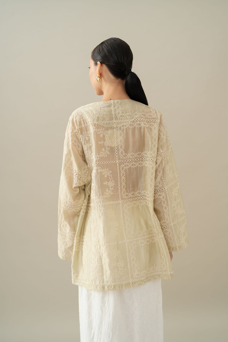 Lembayung Long Sleeve Top in Sage (Ready Shipment 11-25 March 2025)