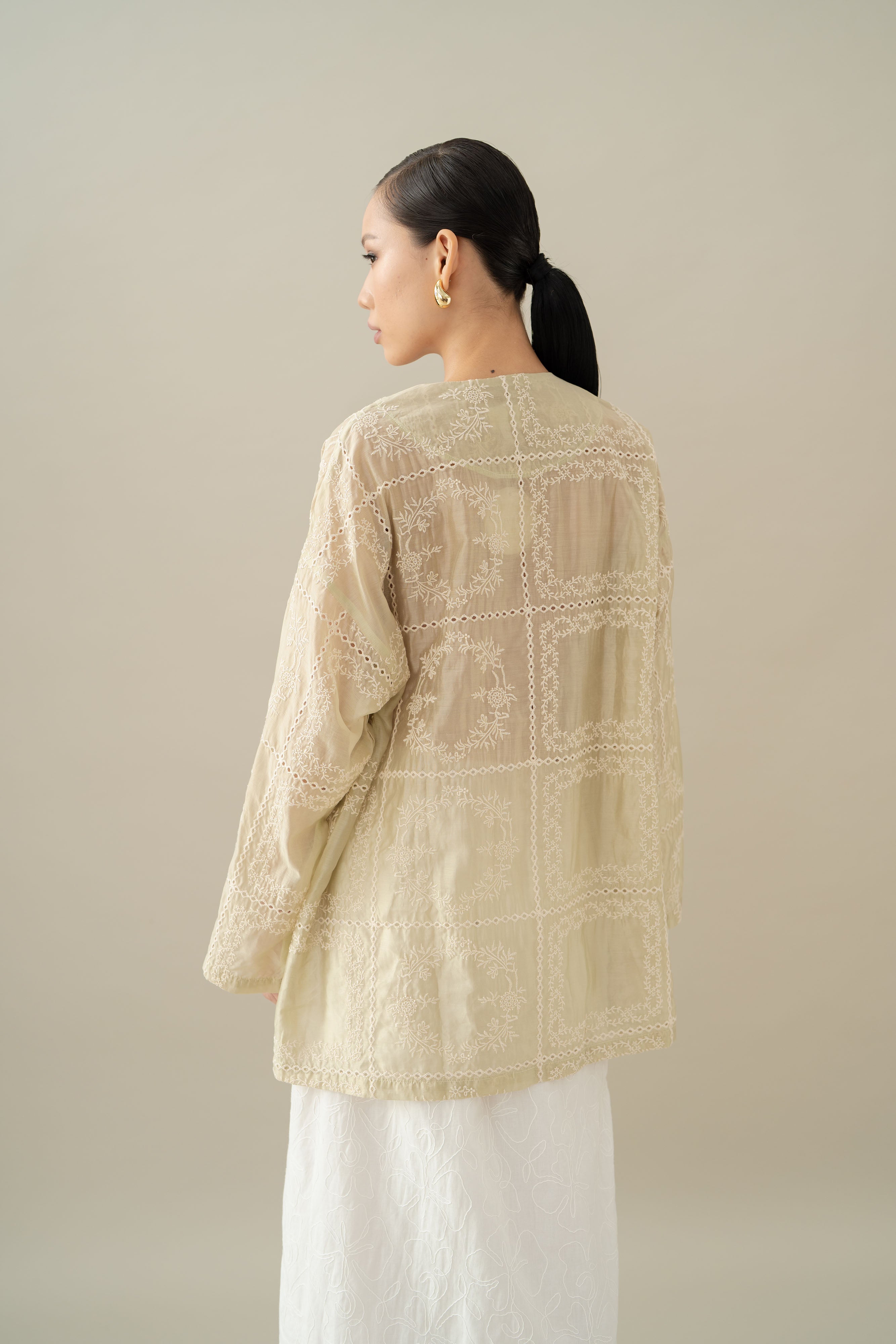 Lembayung Long Sleeve Top in Sage