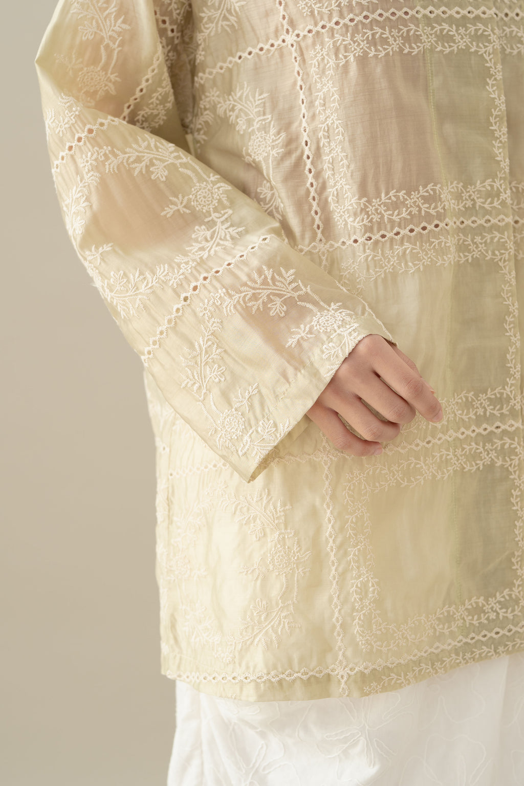 Lembayung Long Sleeve Top in Sage