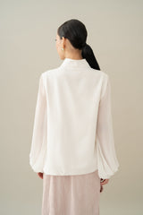 Lembayung Long Sleeve Kebaya in Buttermilk (PO Shipment 17-26 March 2025)